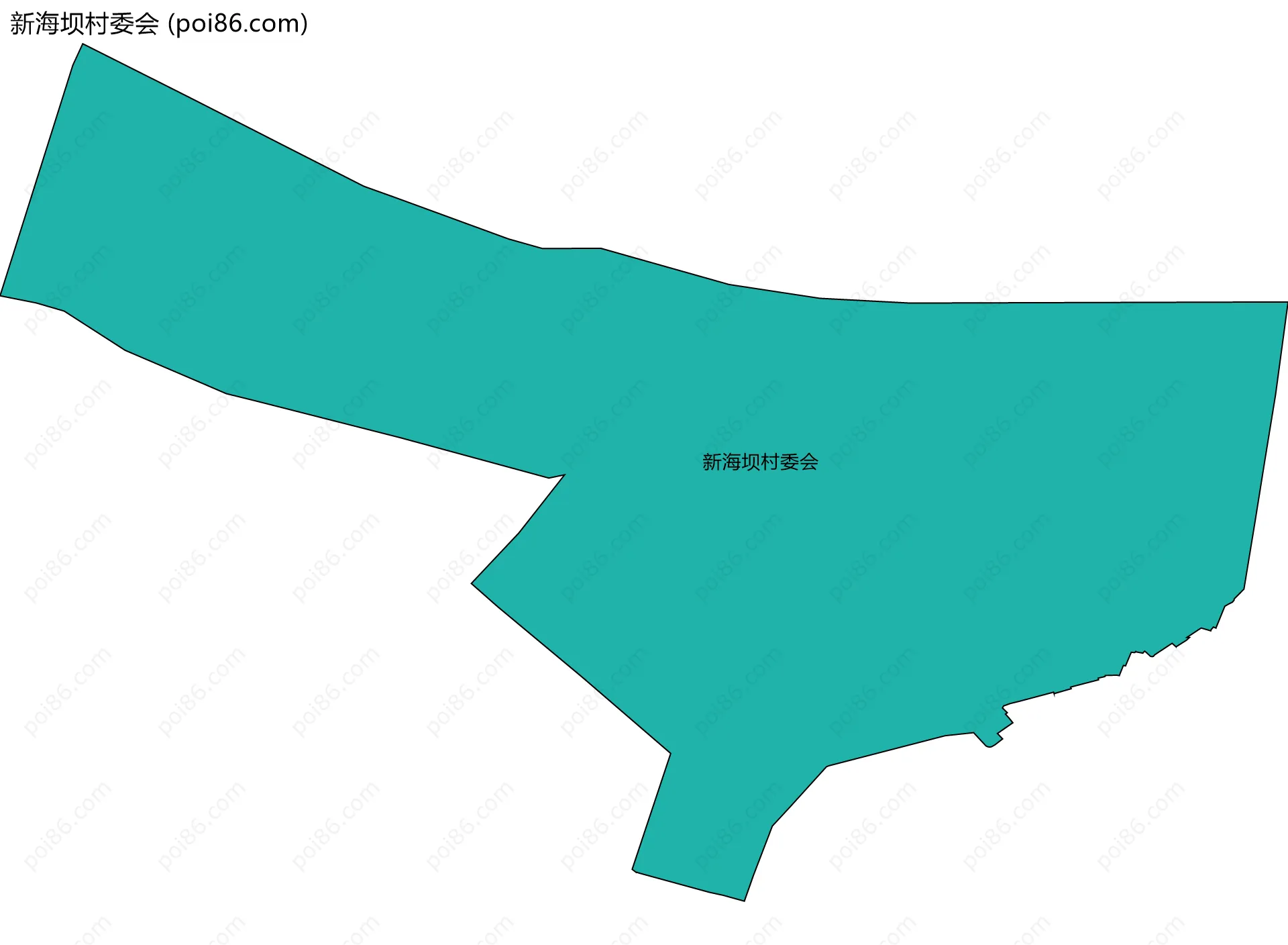 新海坝村委会边界地图