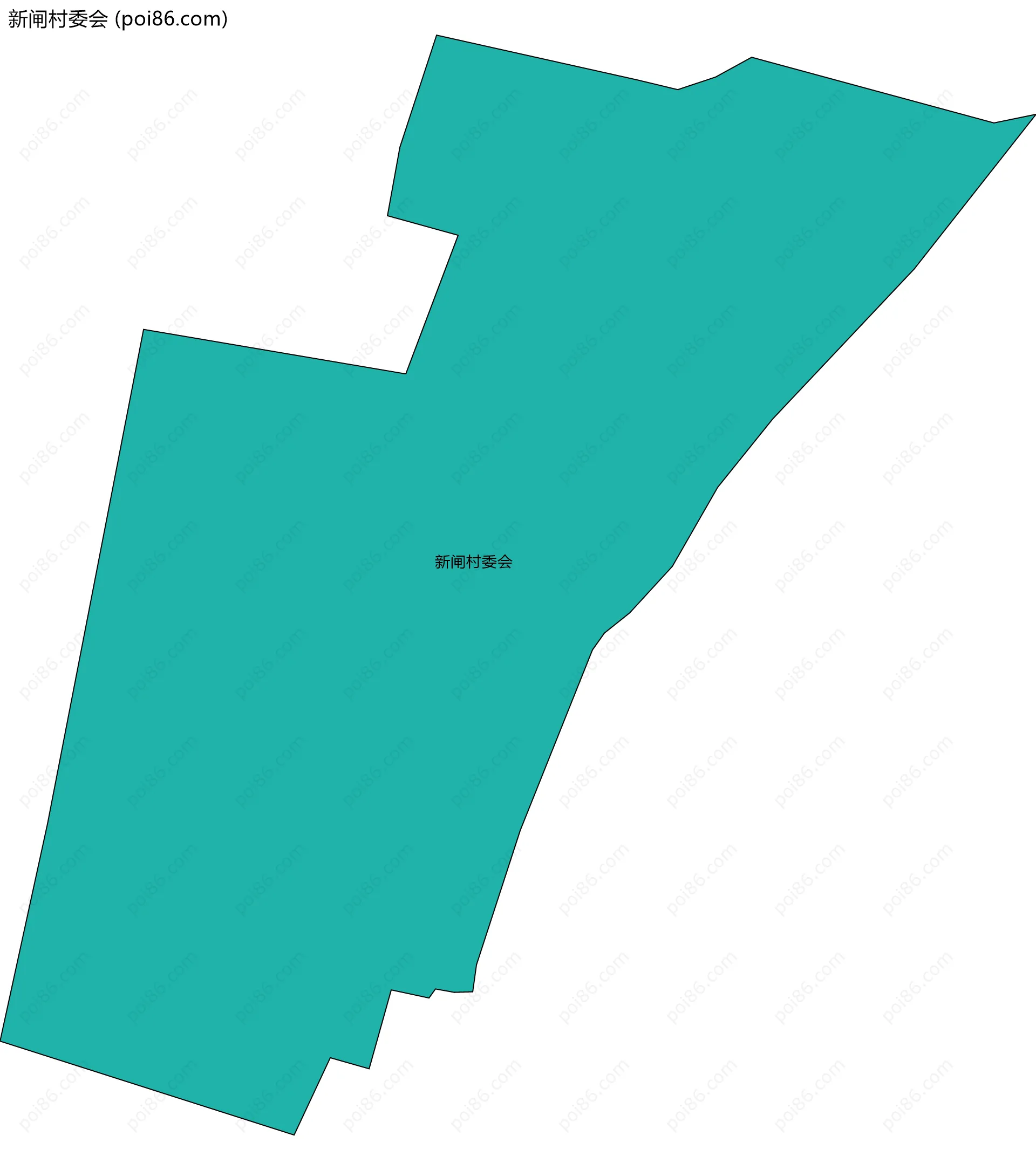 新闸村委会边界地图