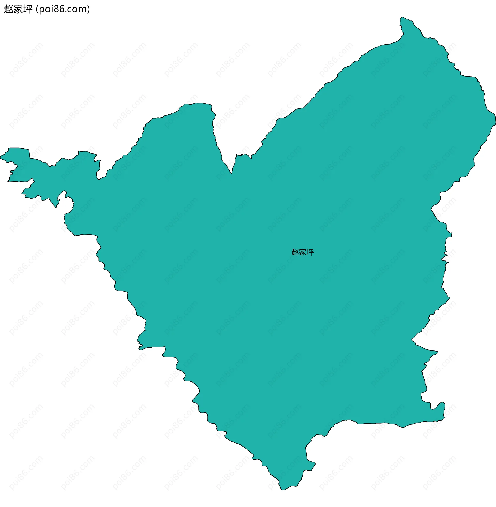 赵家坪边界地图