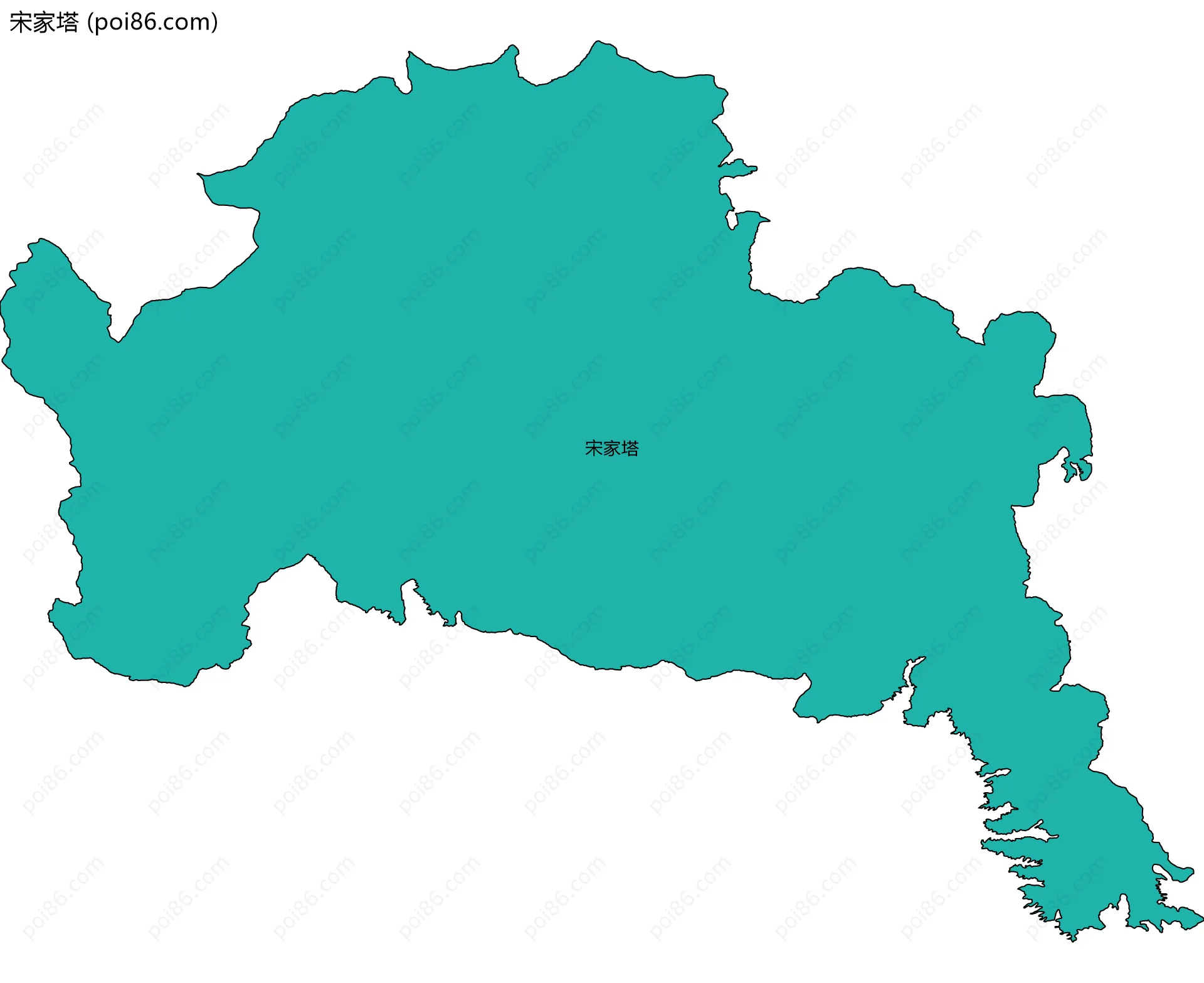 宋家塔边界地图