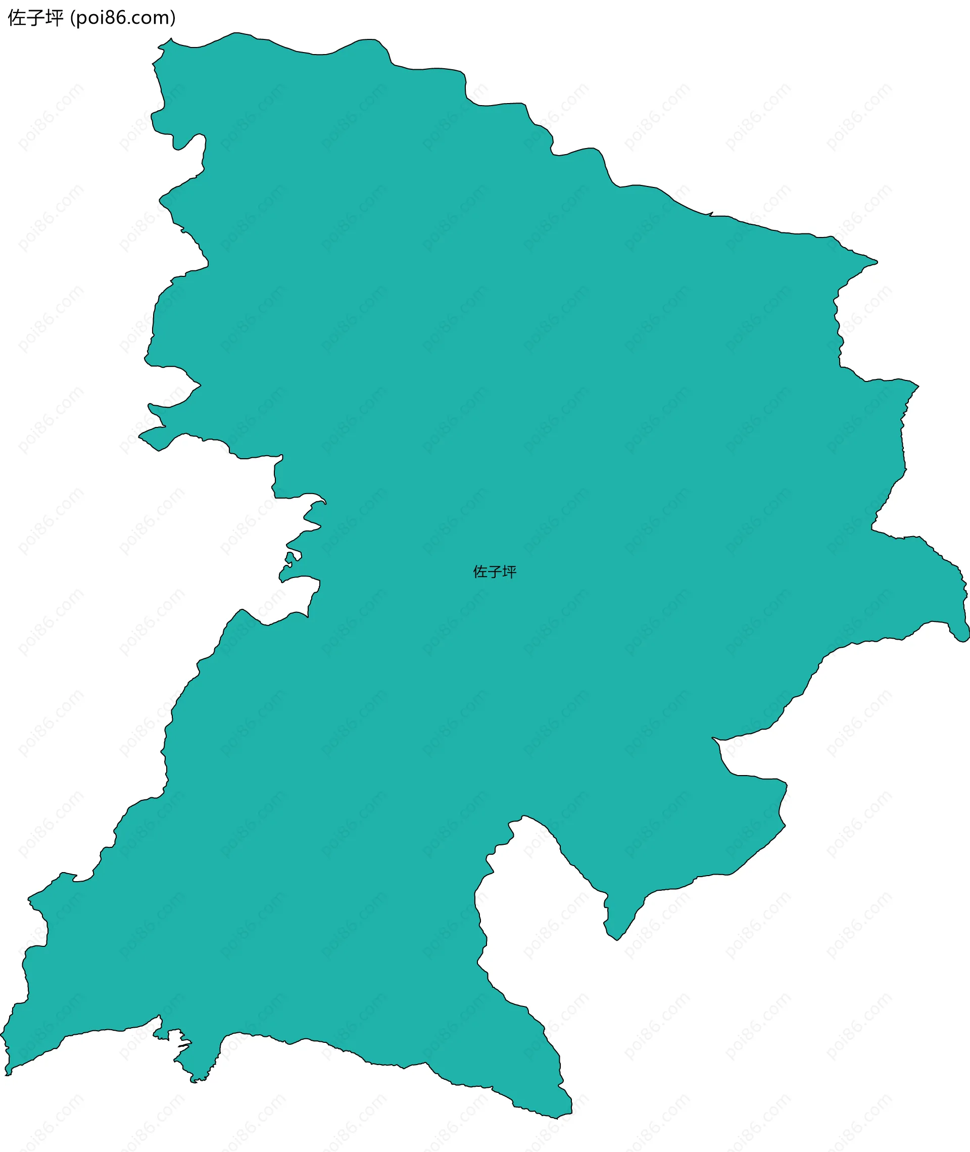 佐子坪边界地图