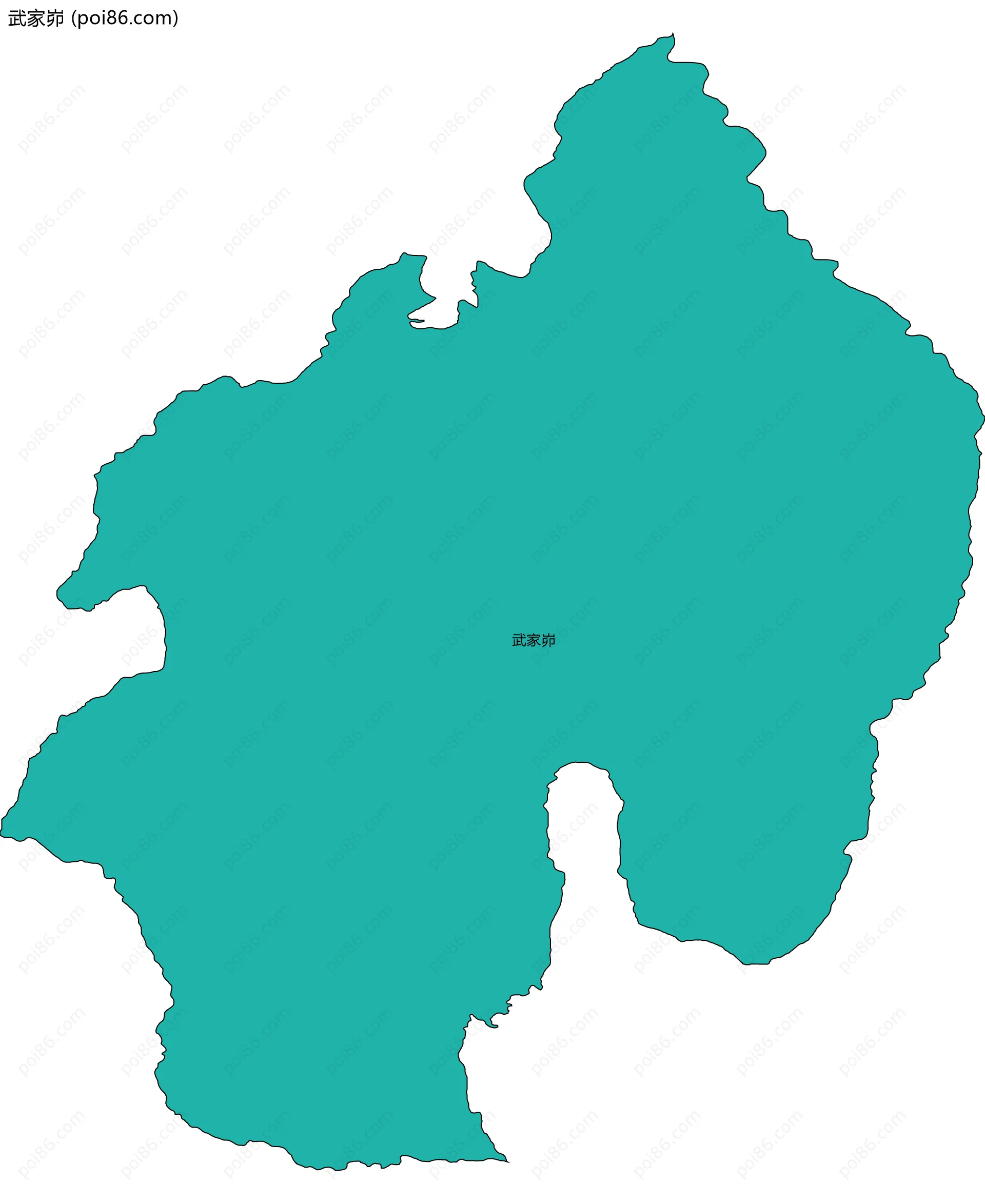 武家峁边界地图