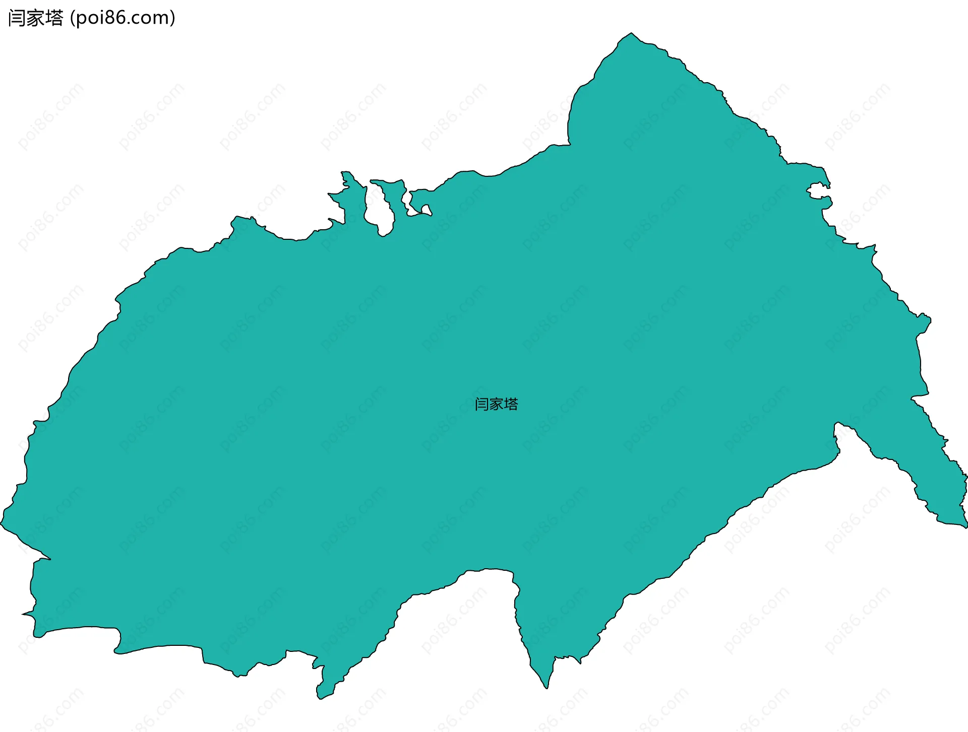 闫家塔边界地图