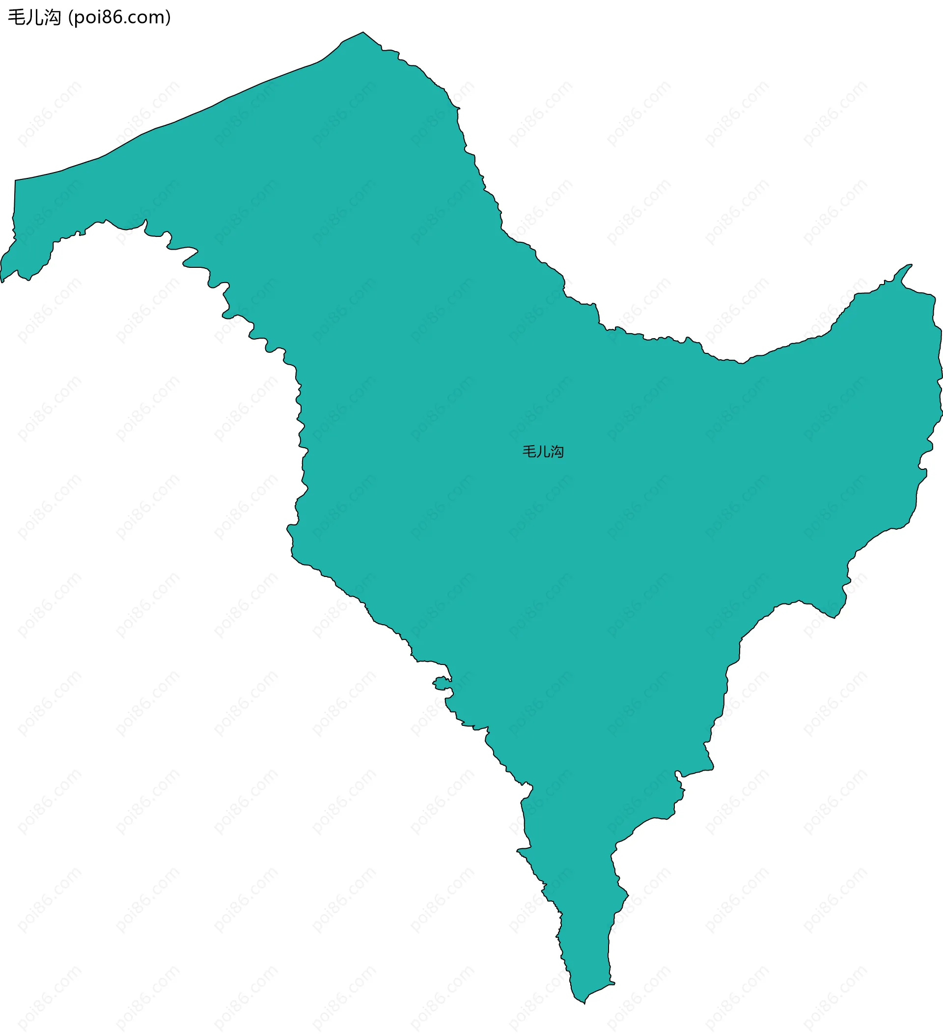 毛儿沟边界地图