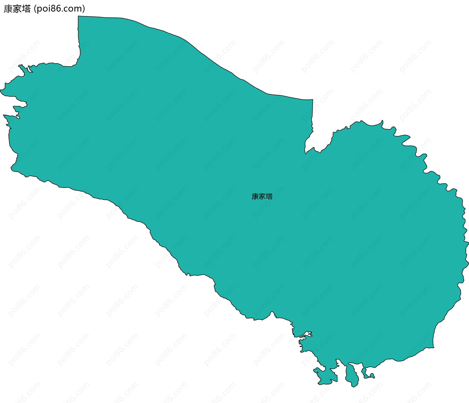 康家塔边界地图