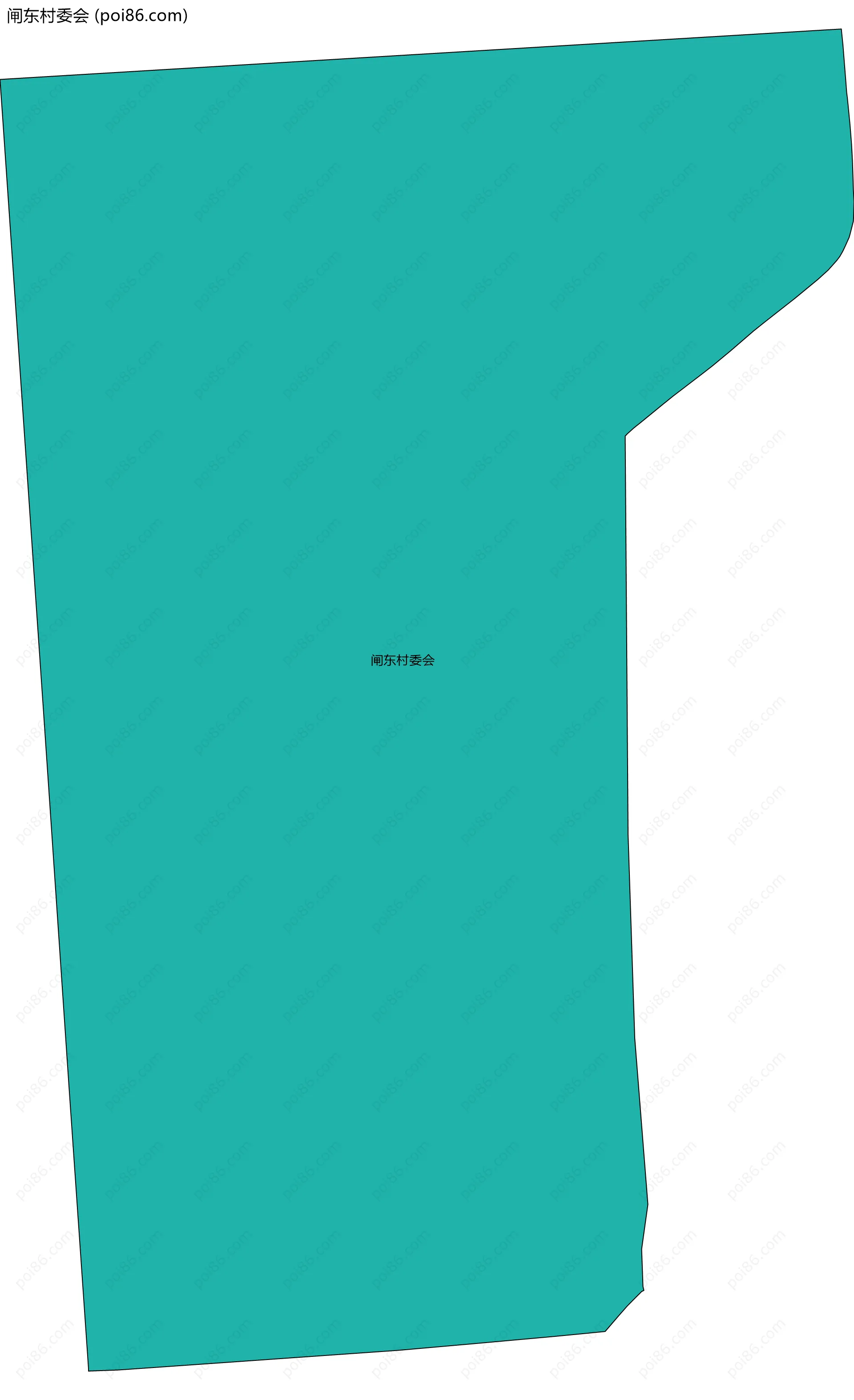 闸东村委会边界地图