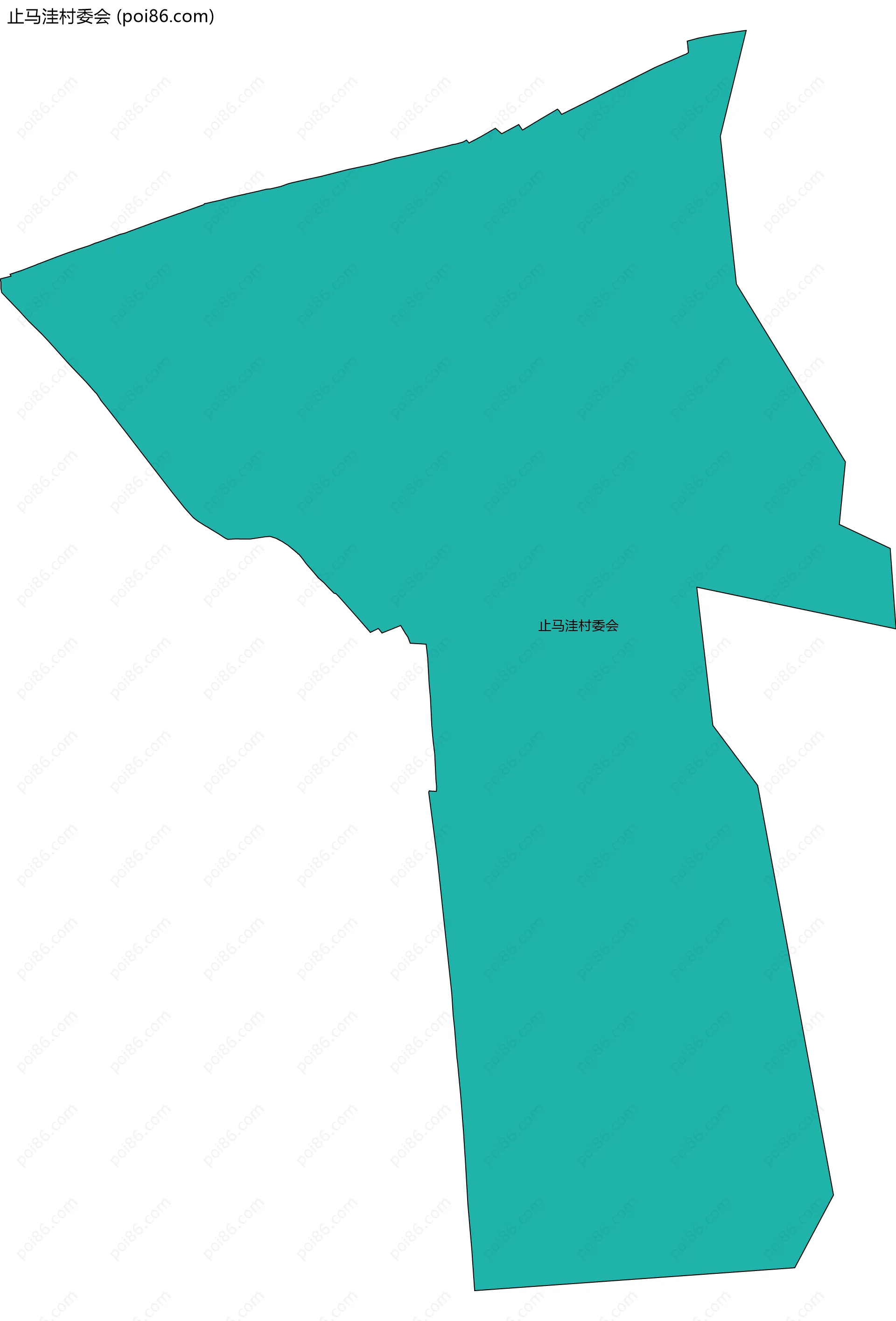 止马洼村委会边界地图