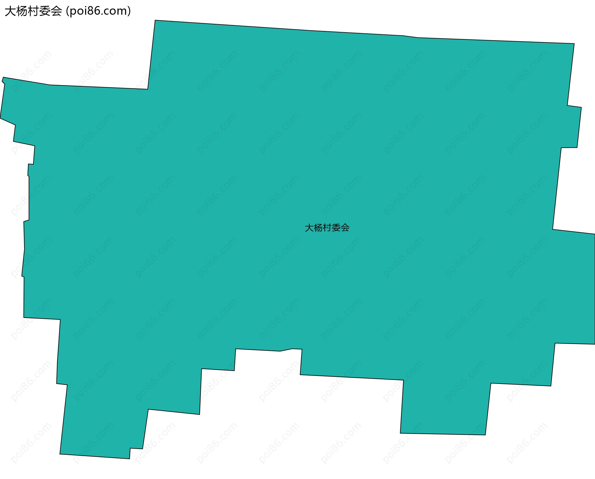 大杨村委会边界地图