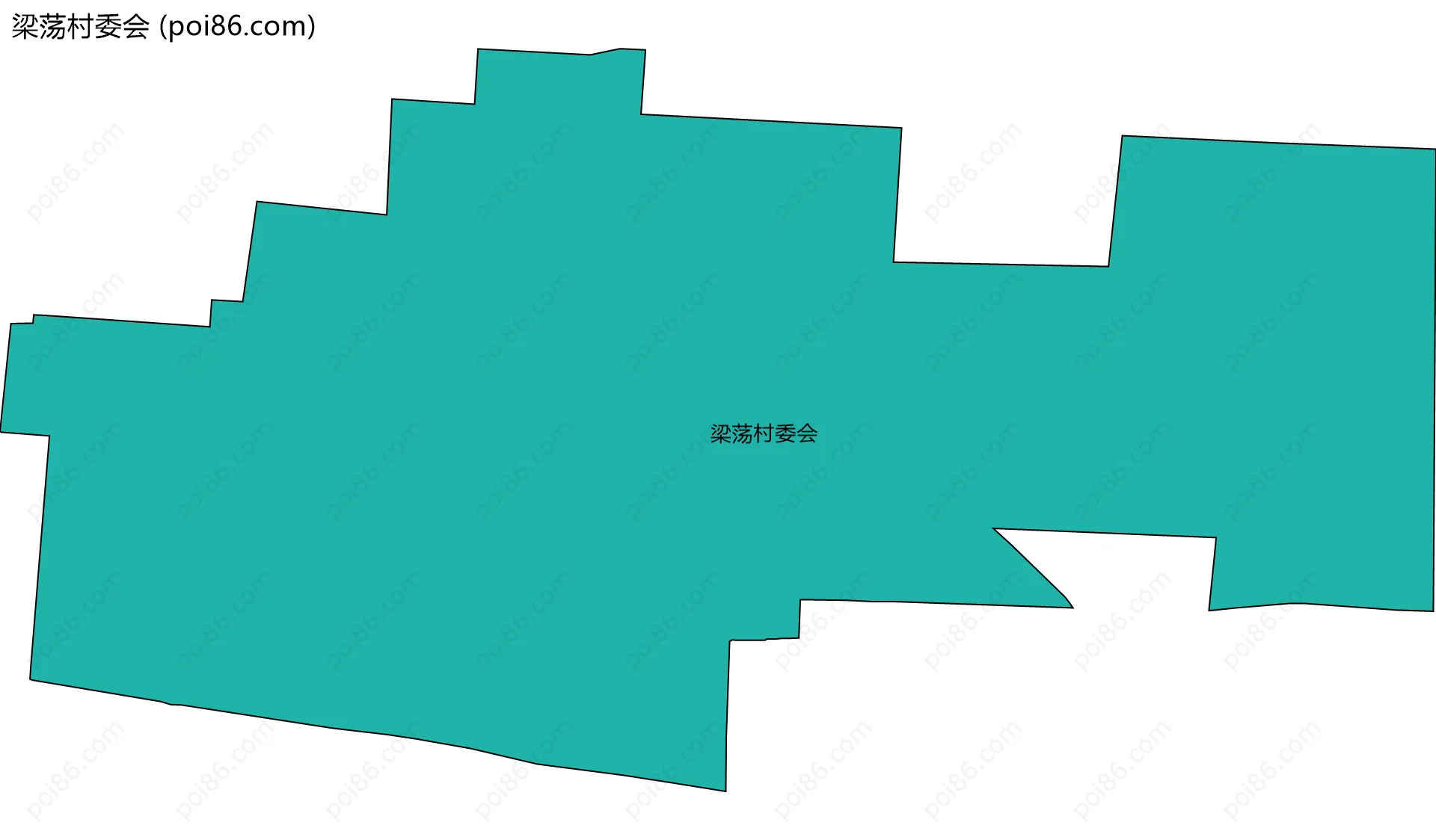 梁荡村委会边界地图