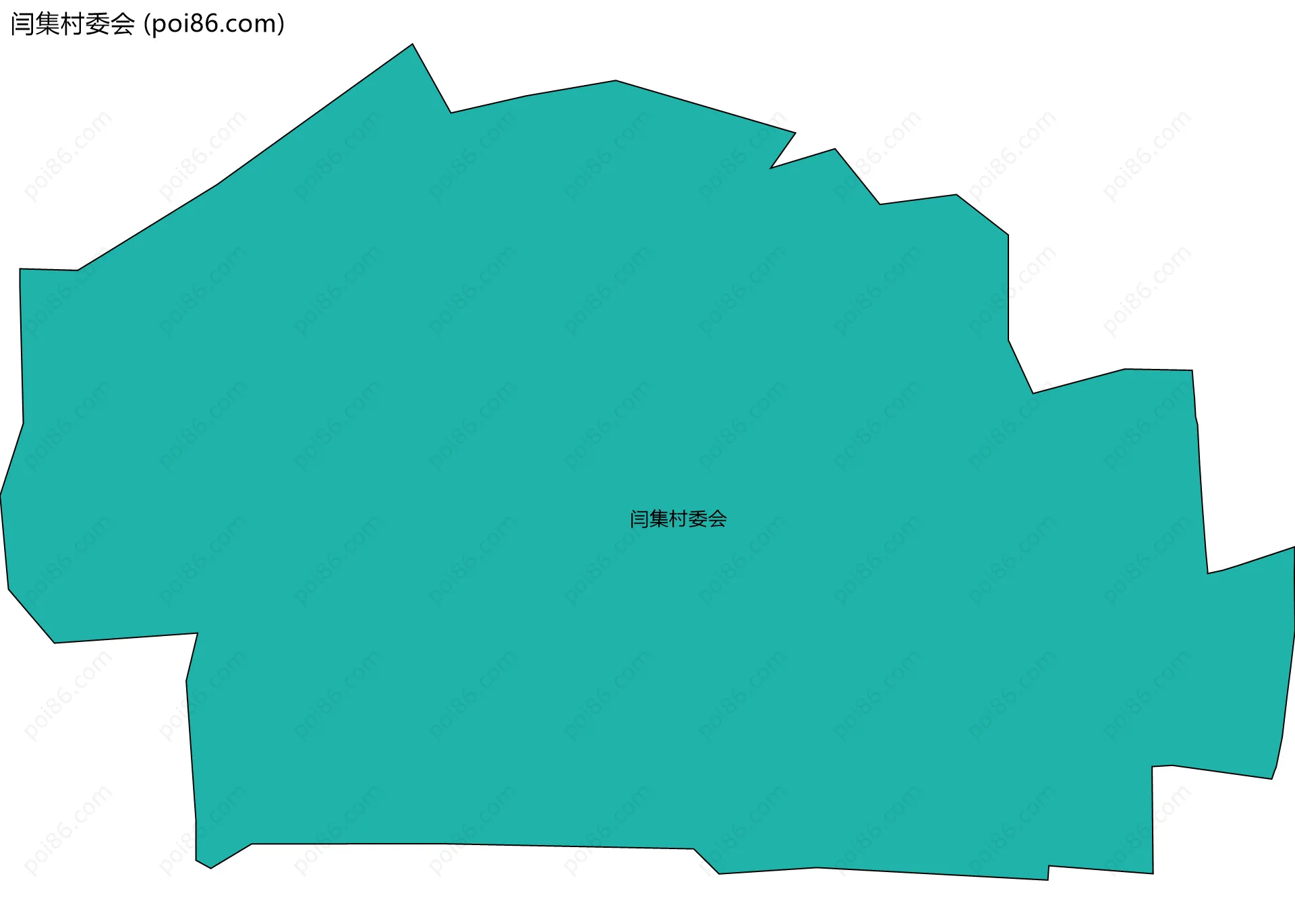 闫集村委会边界地图