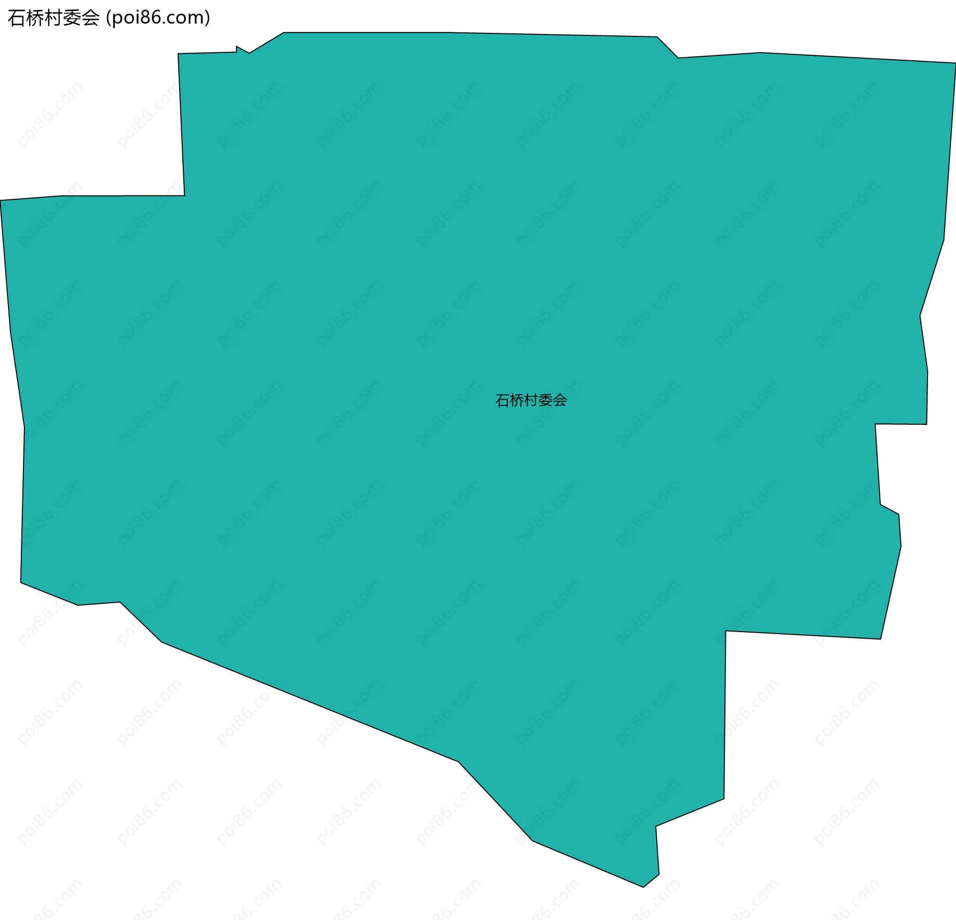 石桥村委会边界地图