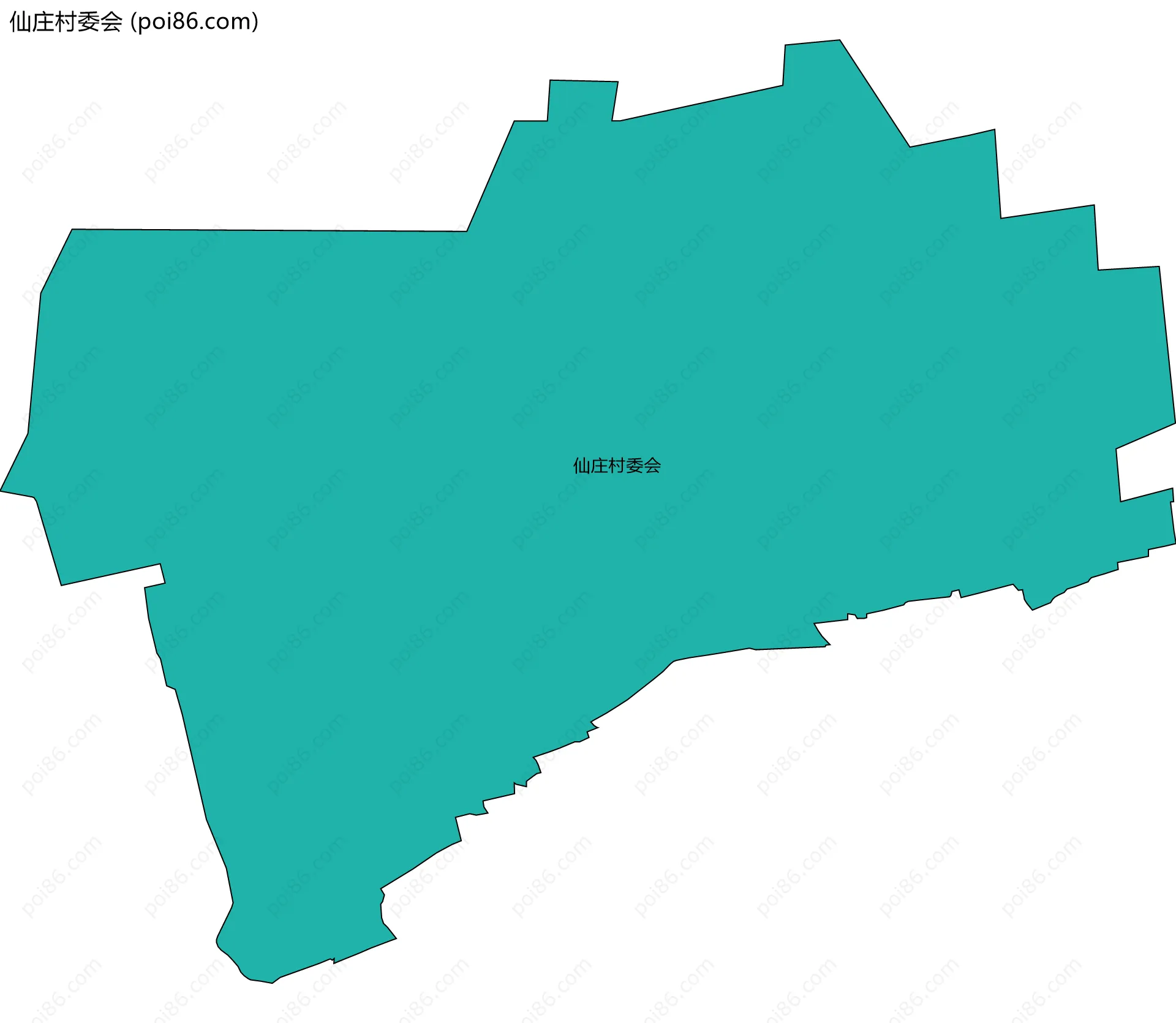 仙庄村委会边界地图