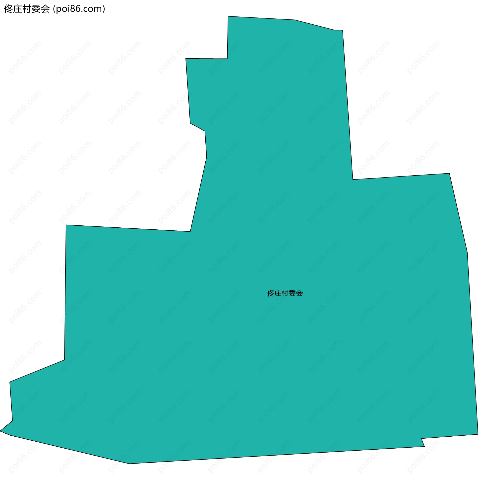 佟庄村委会边界地图