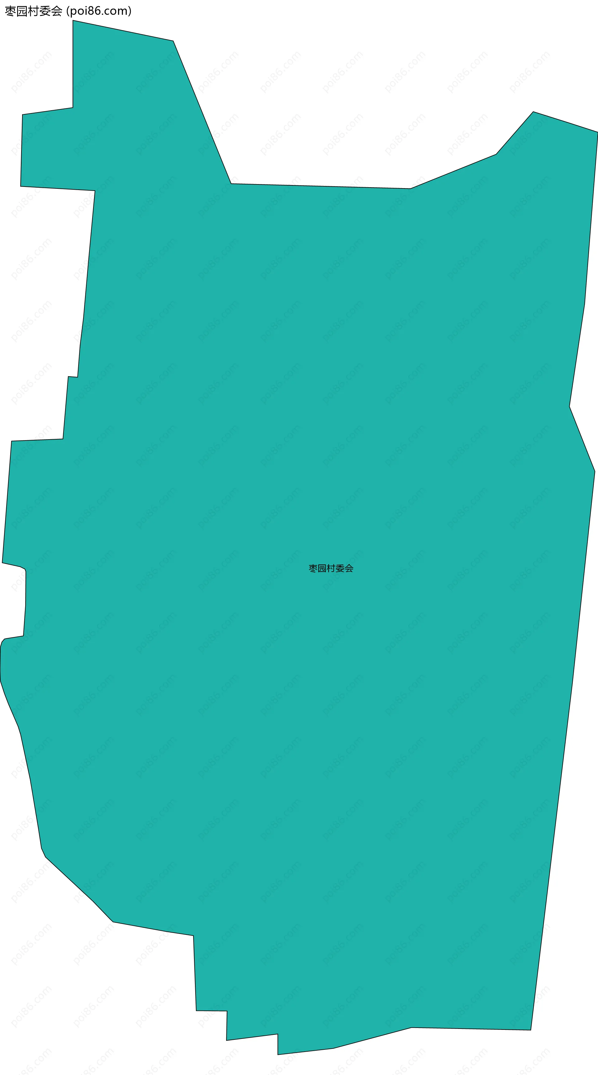 枣园村委会边界地图