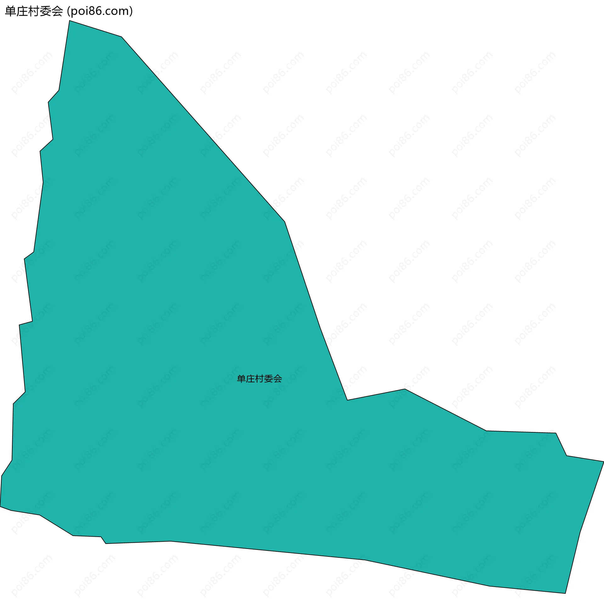 单庄村委会边界地图
