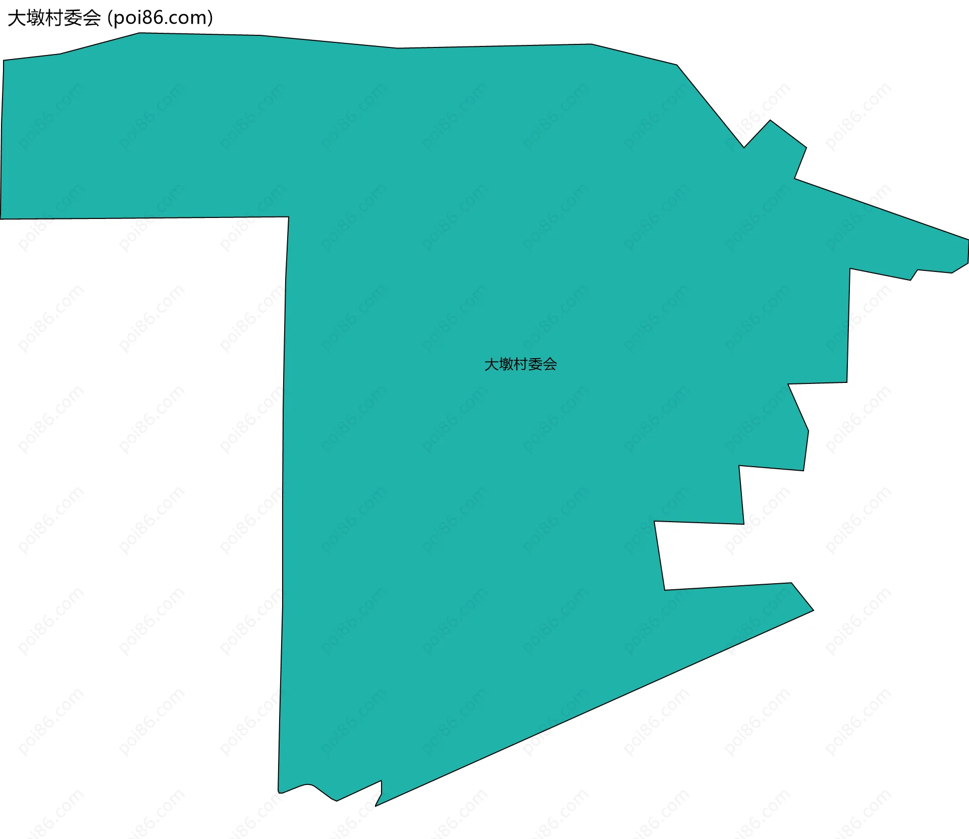 大墩村委会边界地图