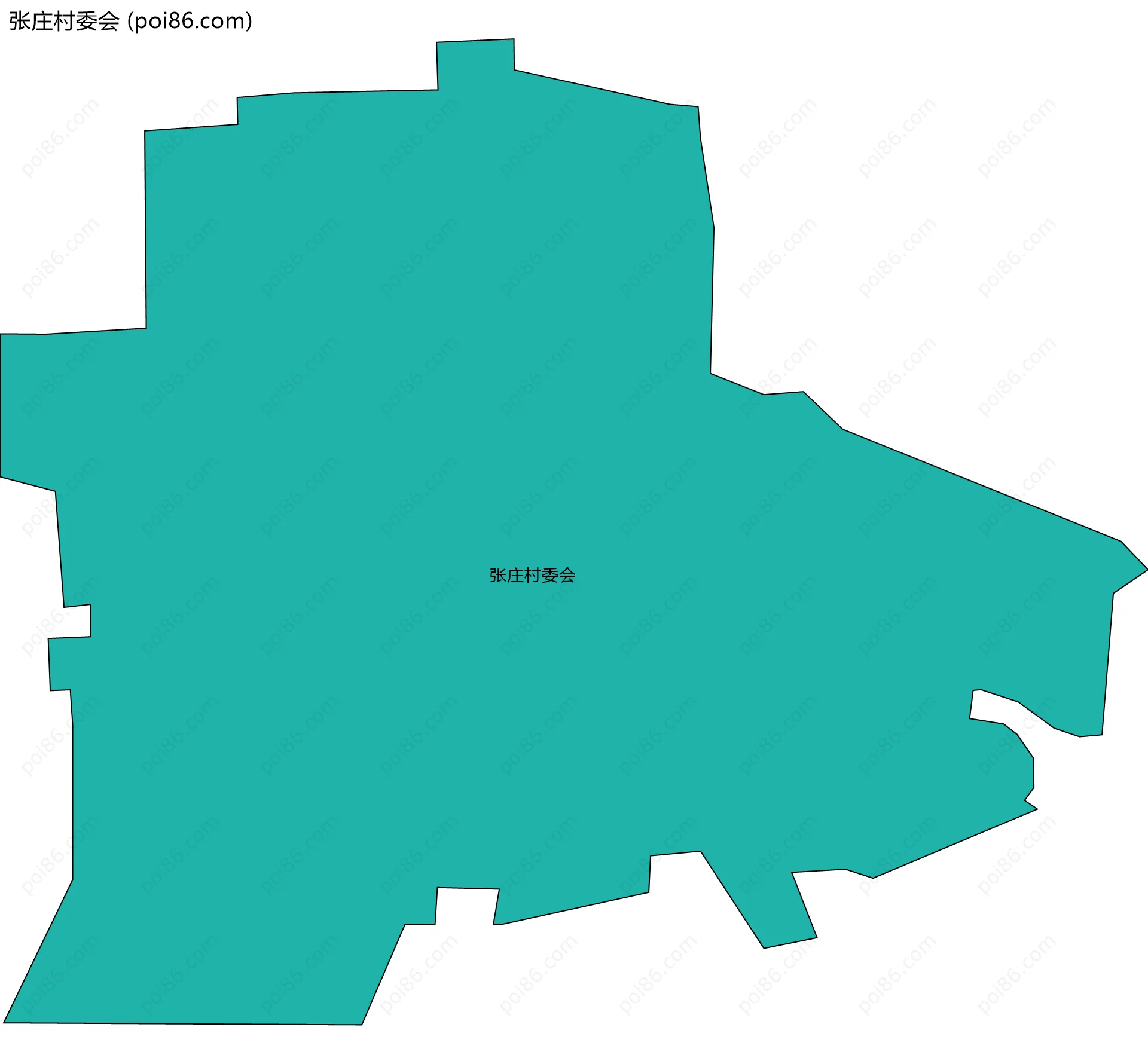 张庄村委会边界地图