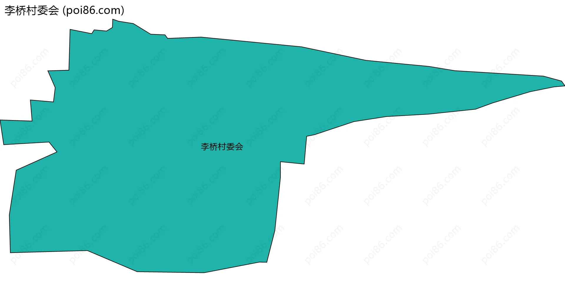 李桥村委会边界地图