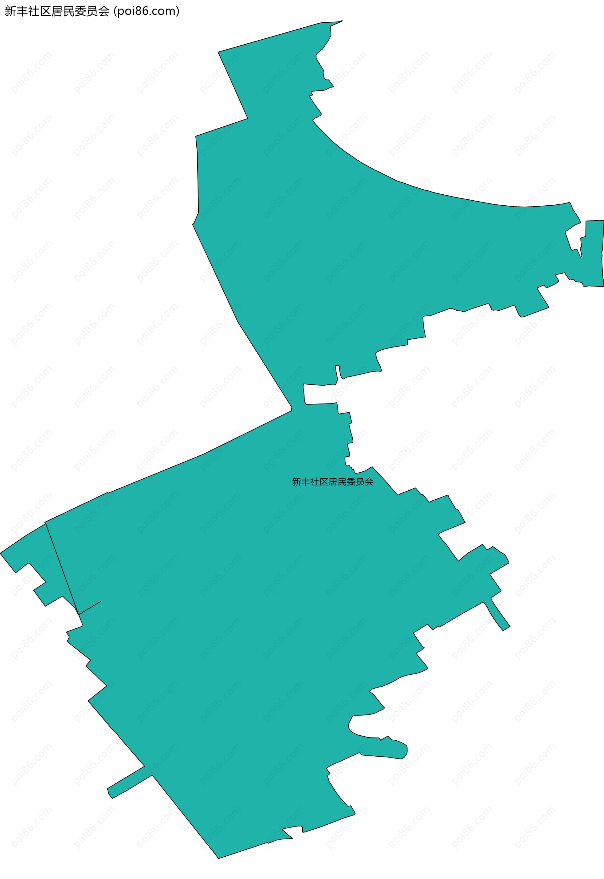 新丰社区居民委员会边界地图
