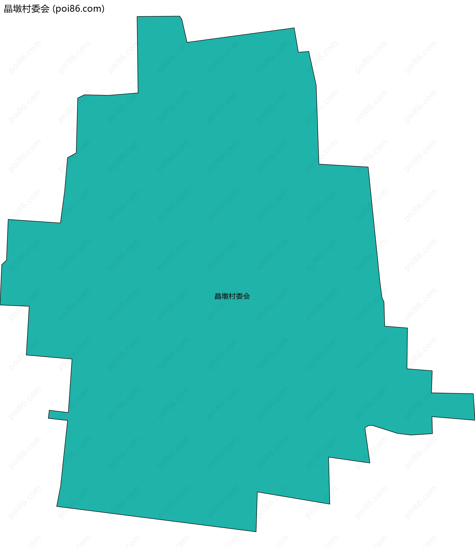 晶墩村委会边界地图