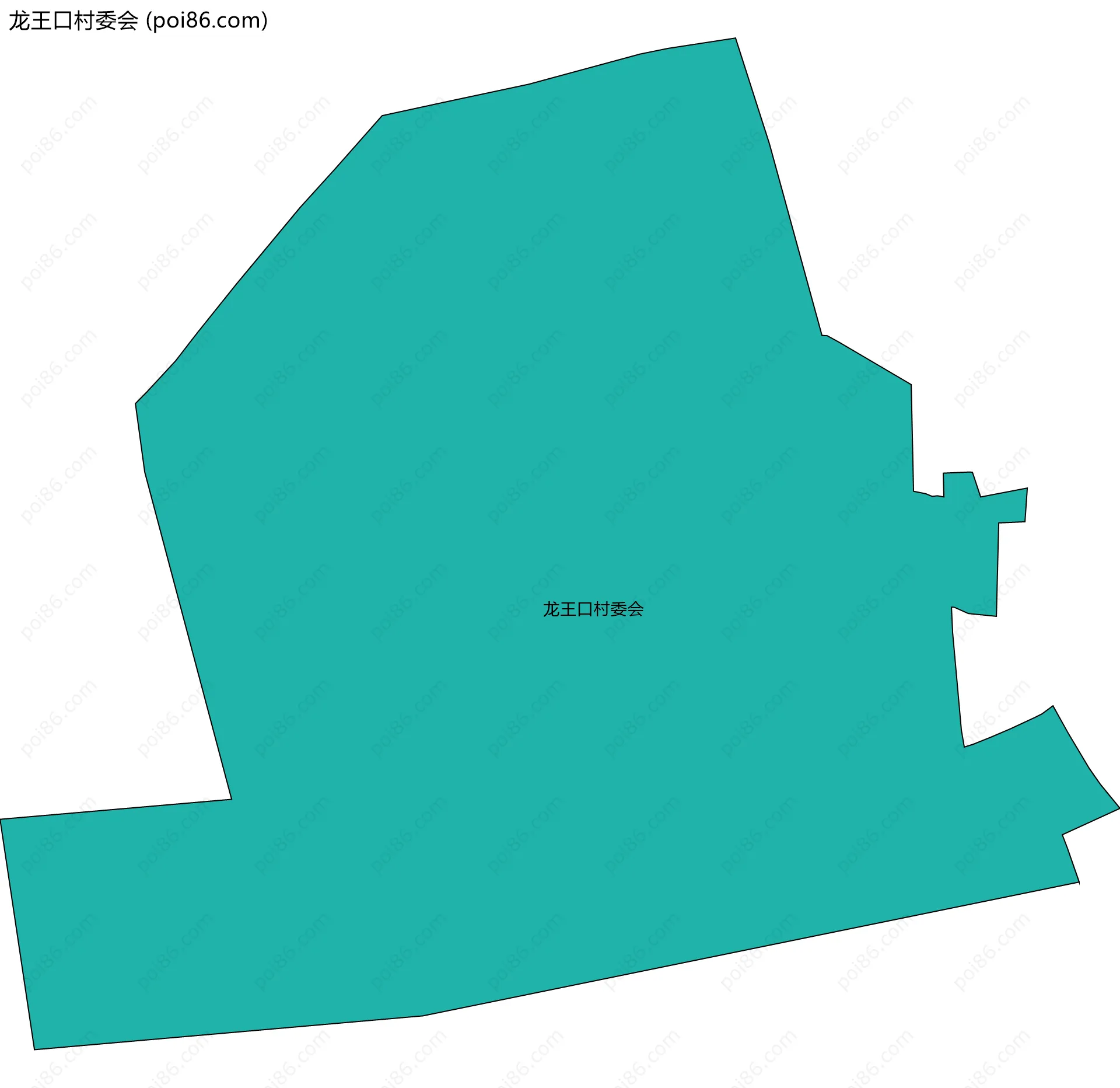龙王口村委会边界地图