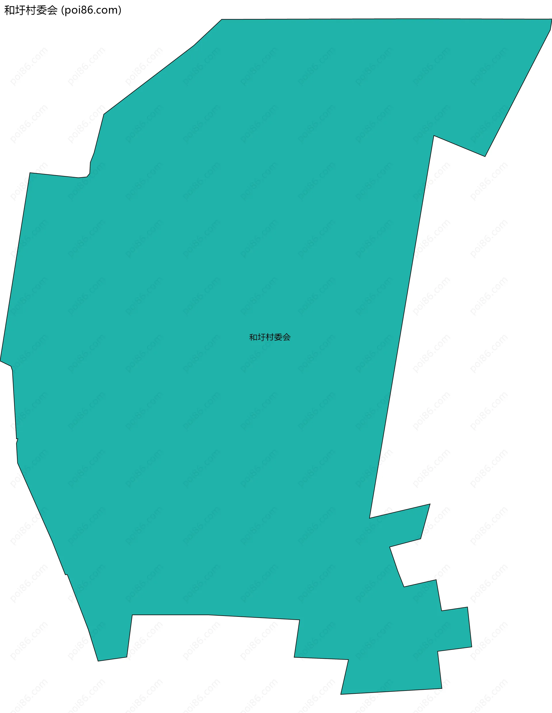 和圩村委会边界地图
