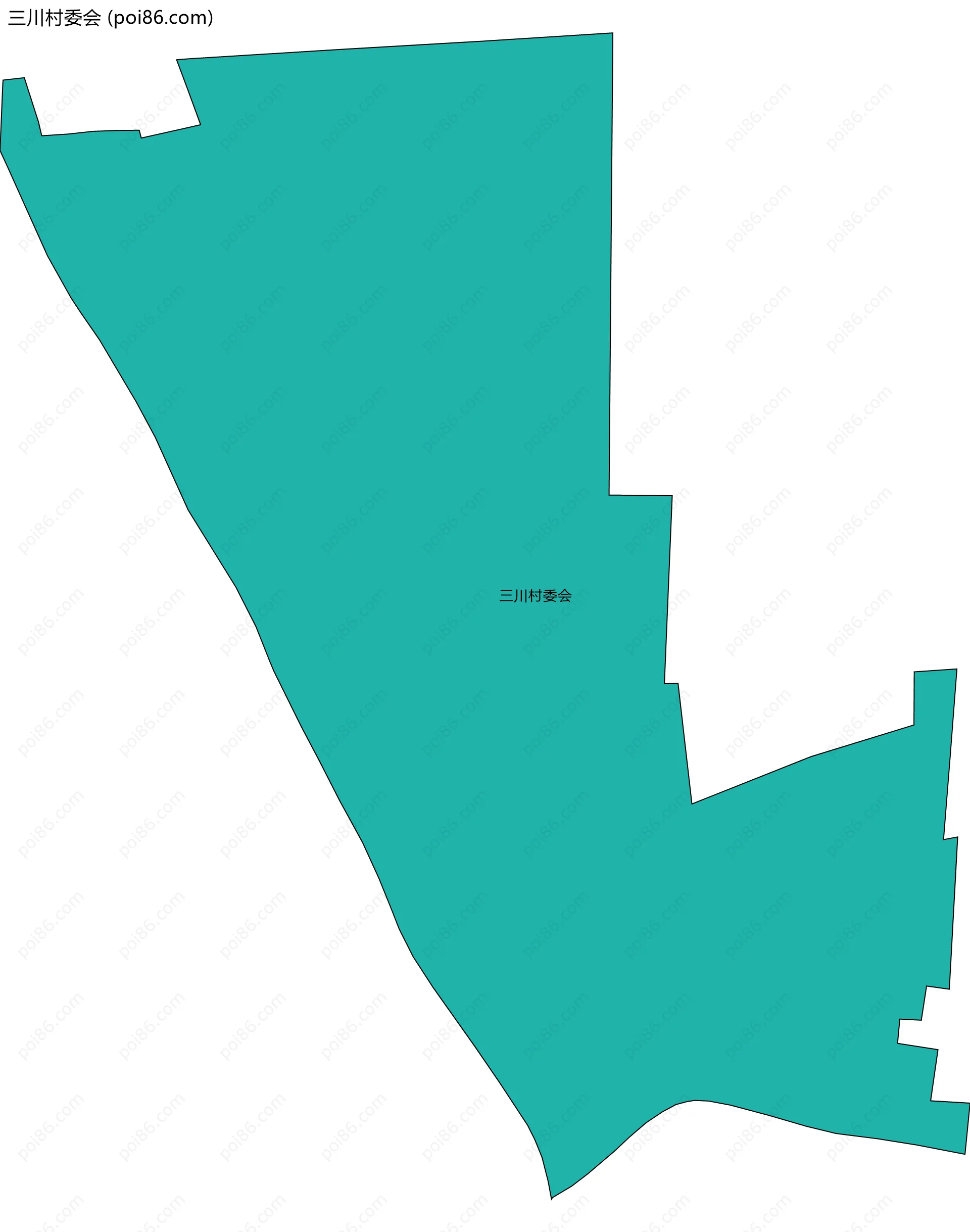 三川村委会边界地图