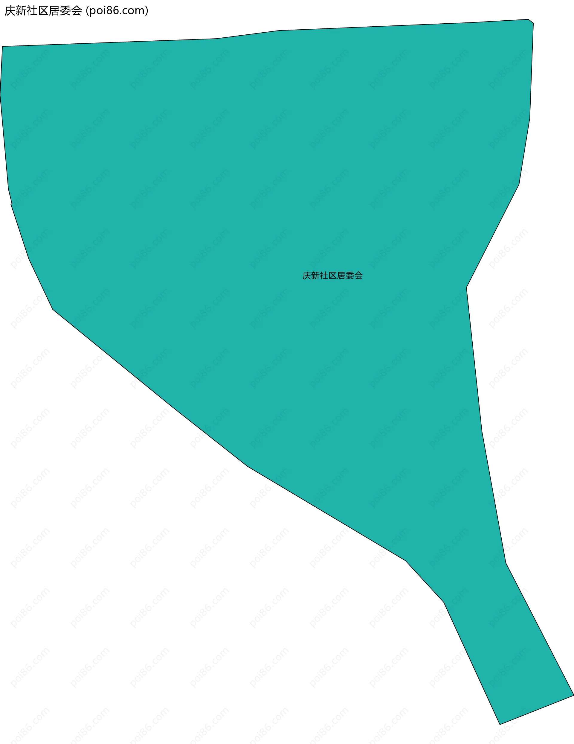 庆新社区居委会边界地图