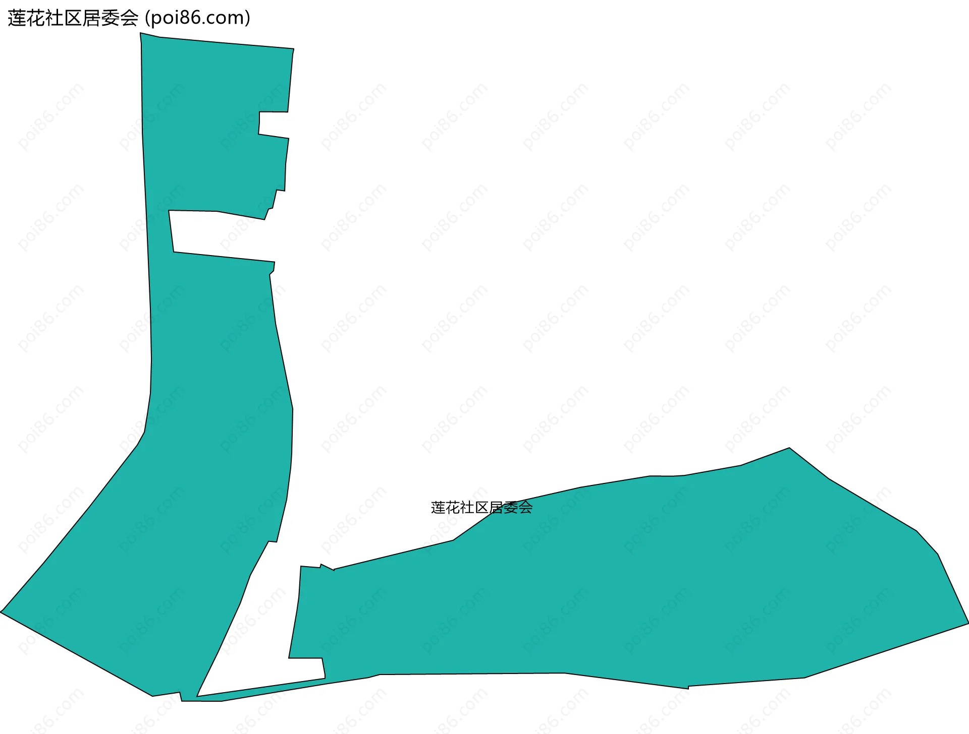 莲花社区居委会边界地图