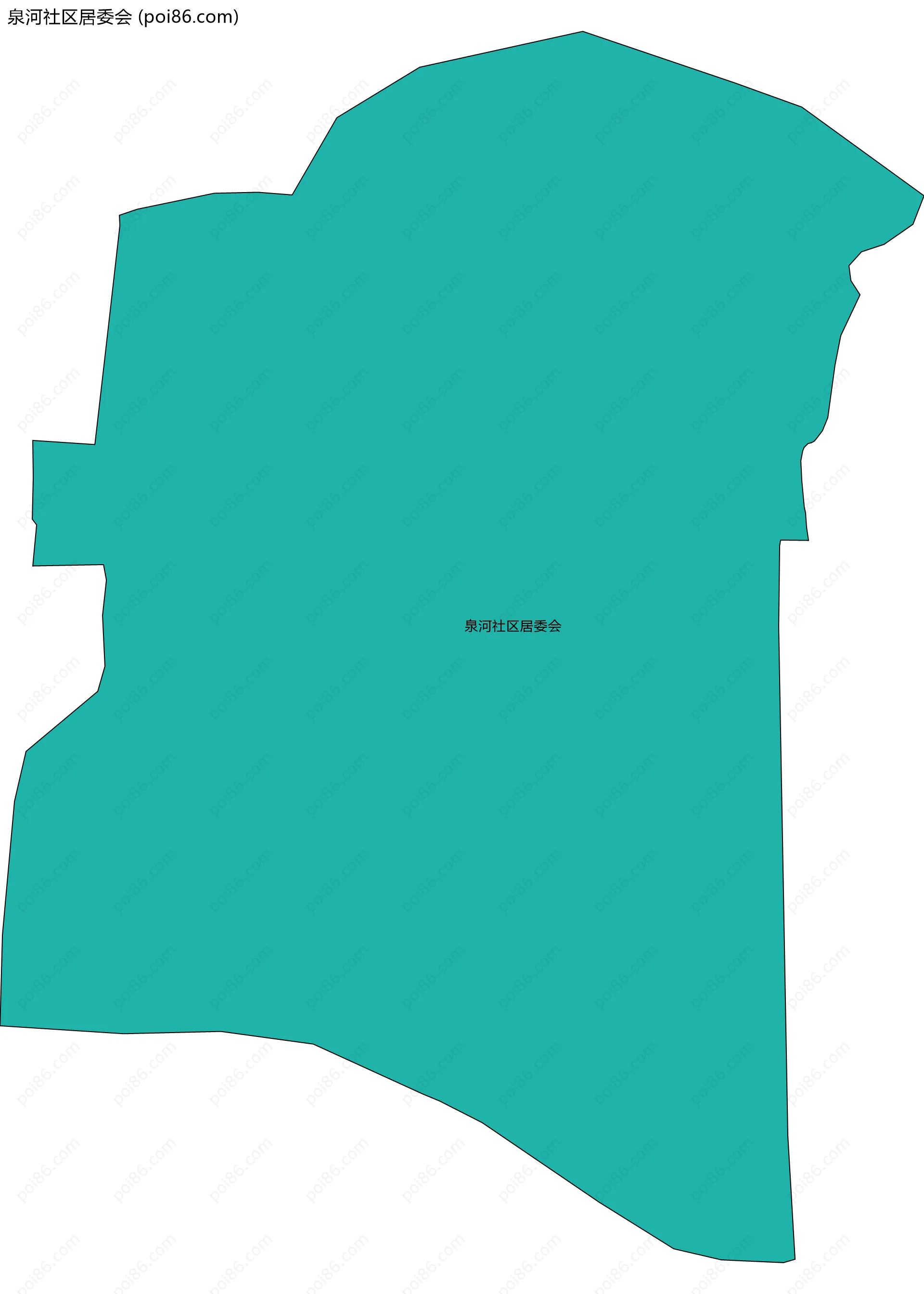 泉河社区居委会边界地图