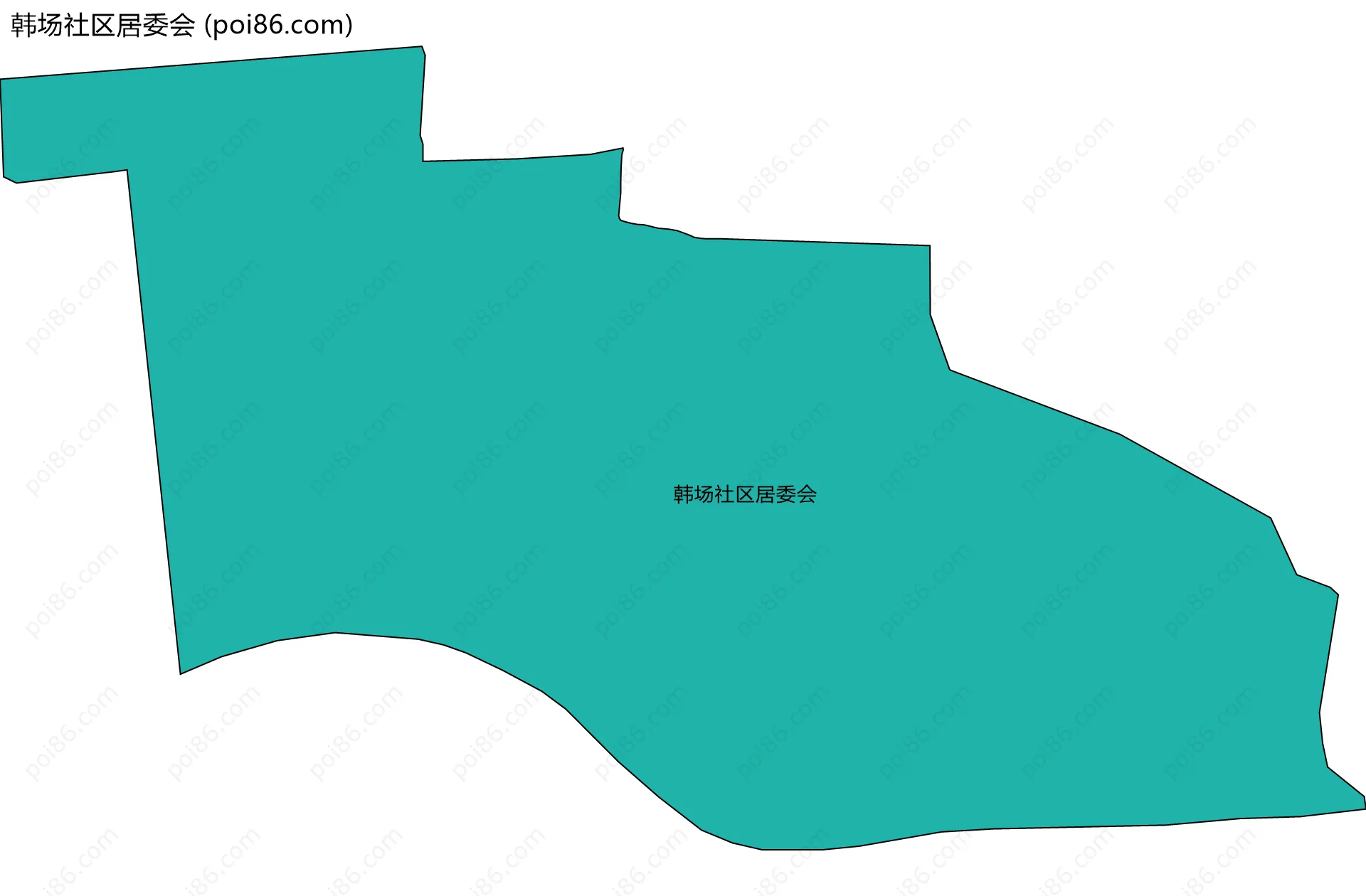 韩场社区居委会边界地图