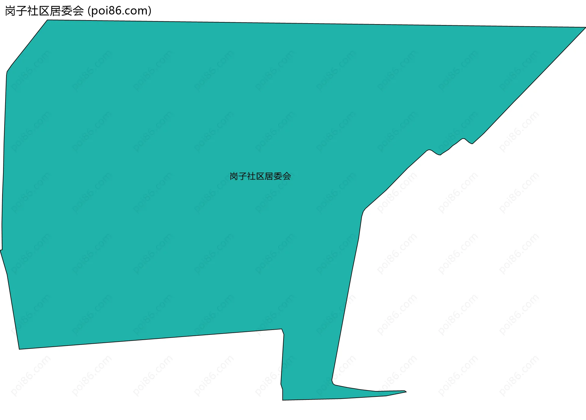 岗子社区居委会边界地图