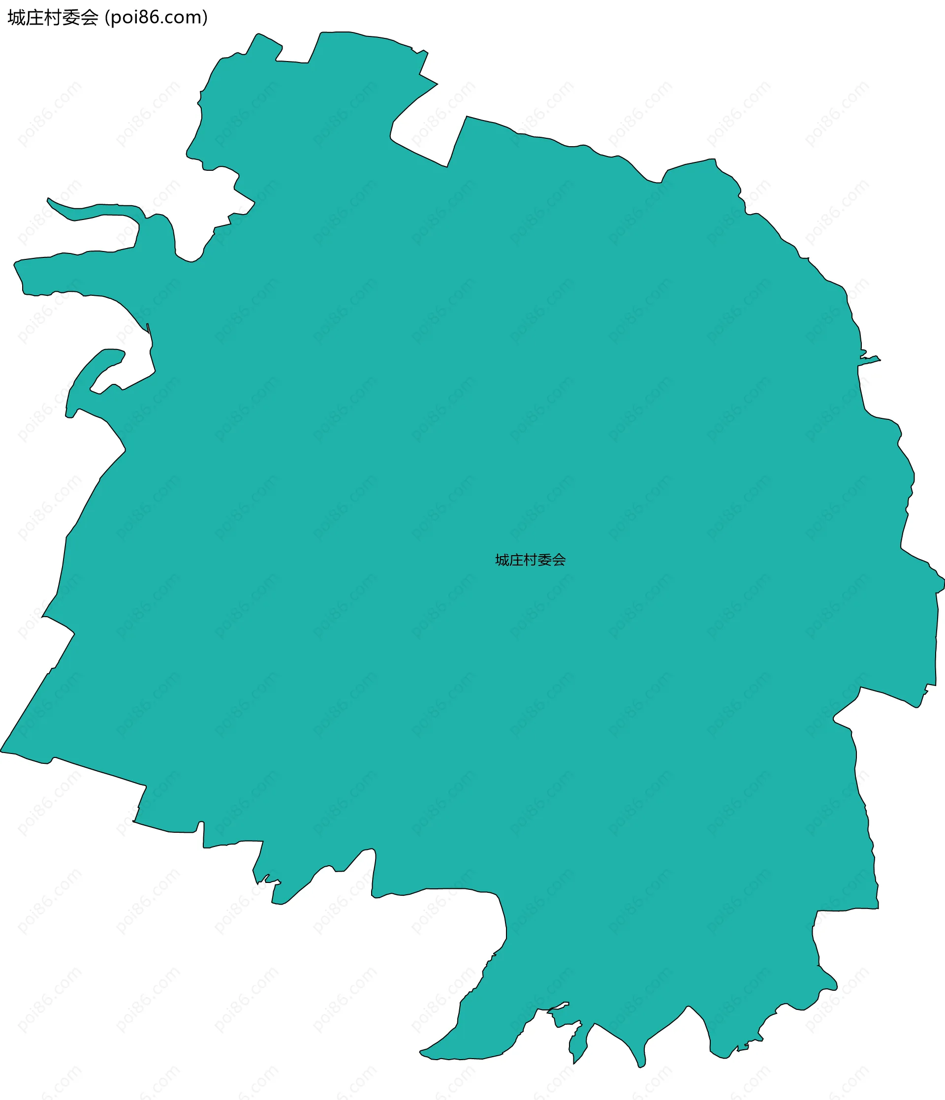 城庄村委会边界地图