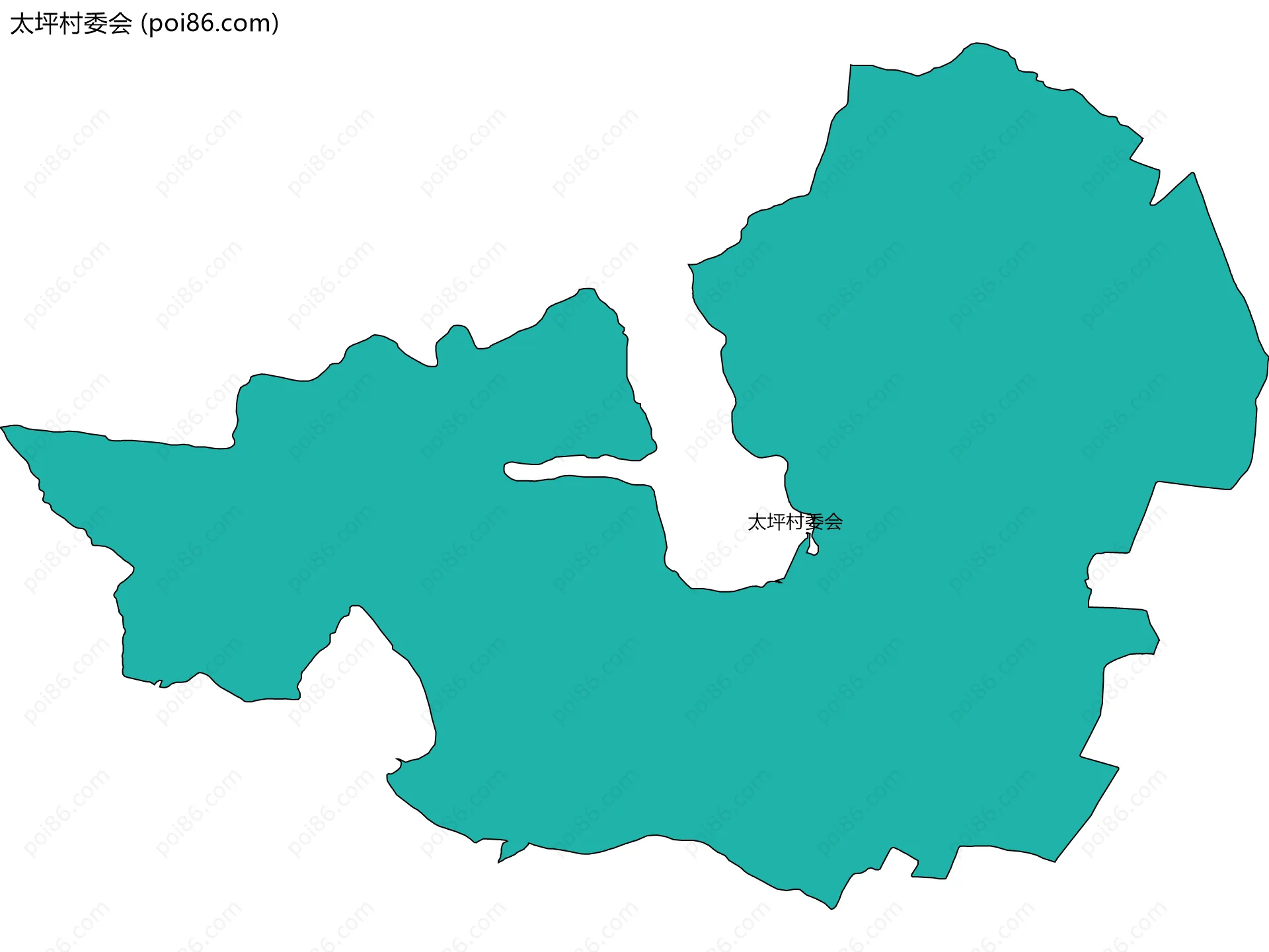 太坪村委会边界地图