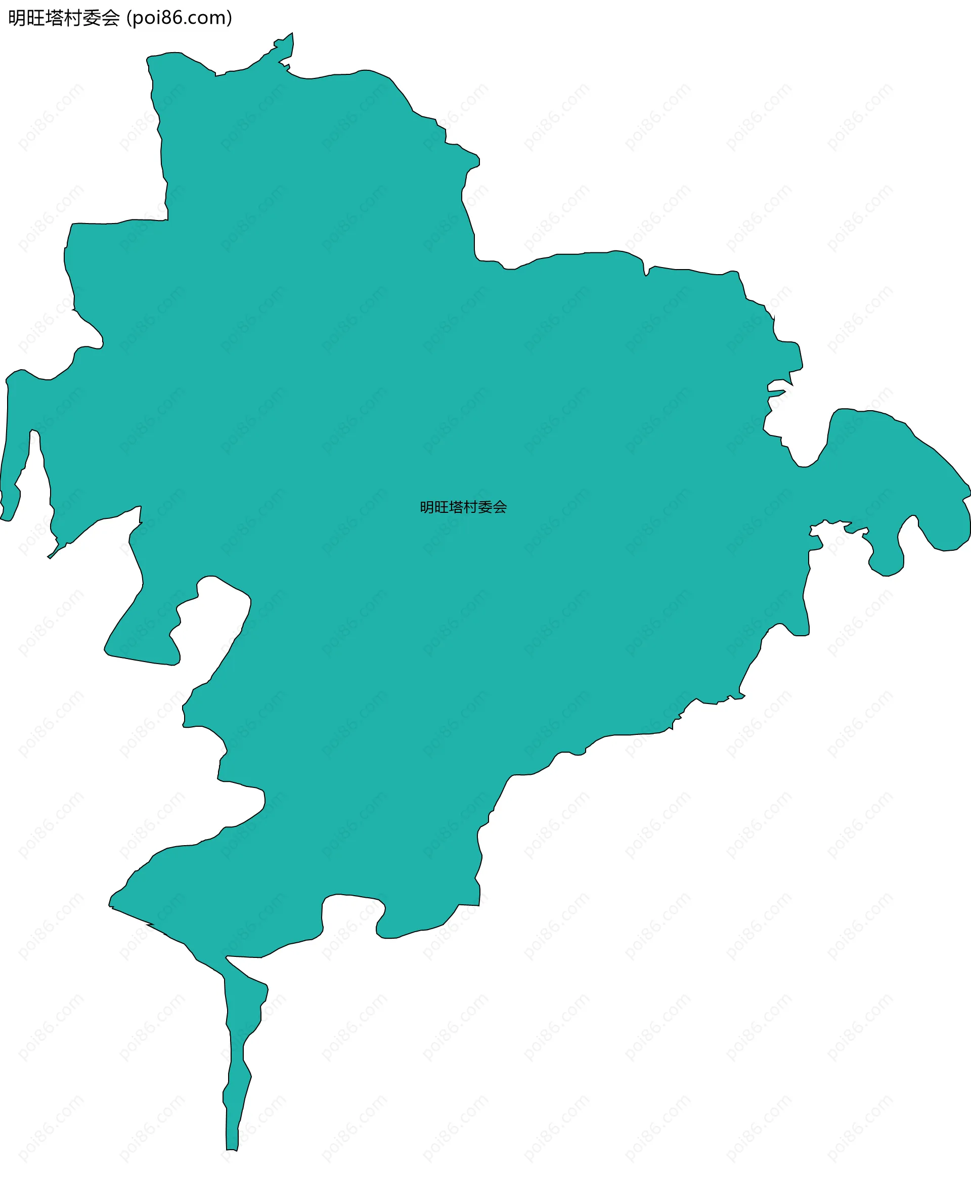 明旺塔村委会边界地图