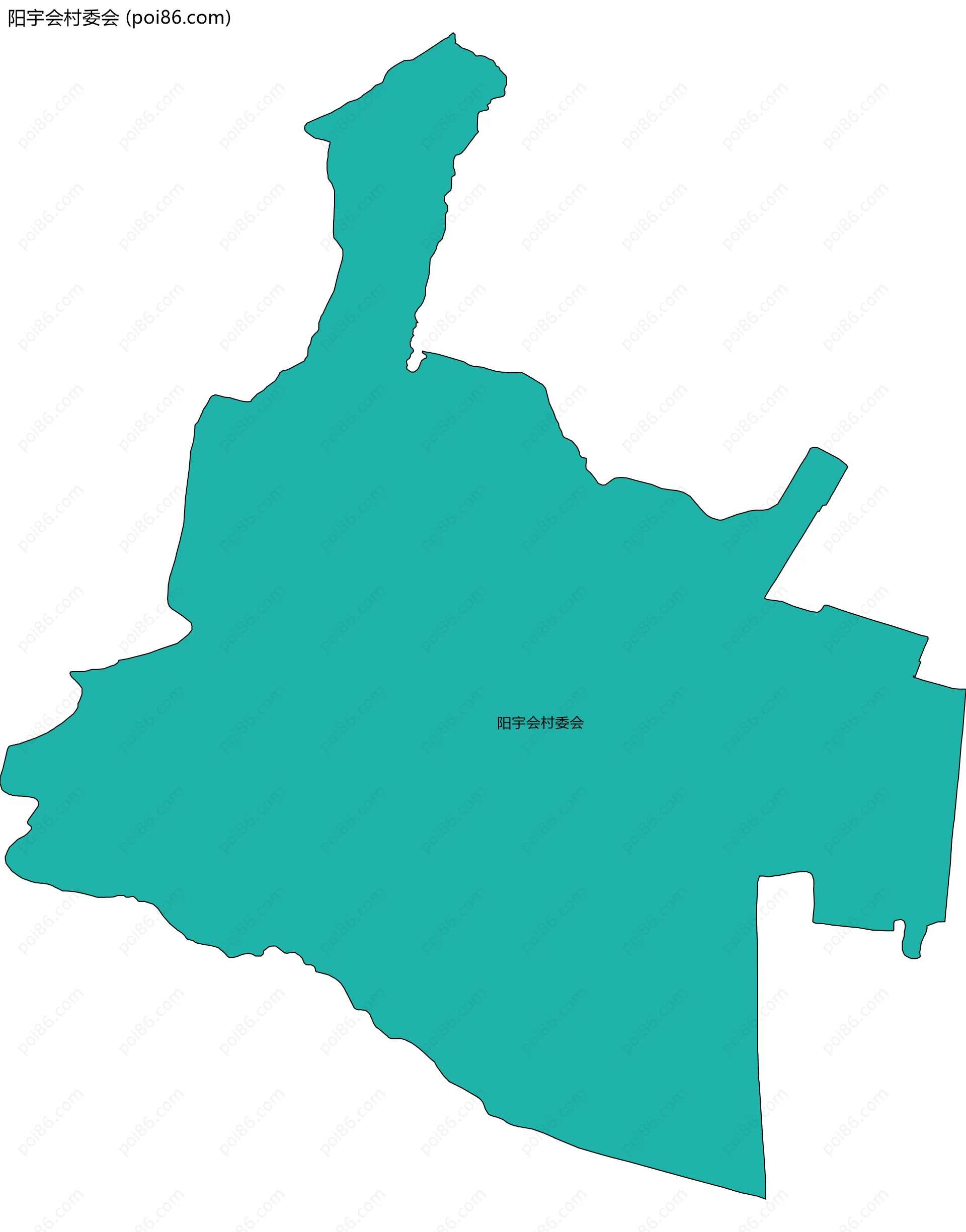 阳宇会村委会边界地图