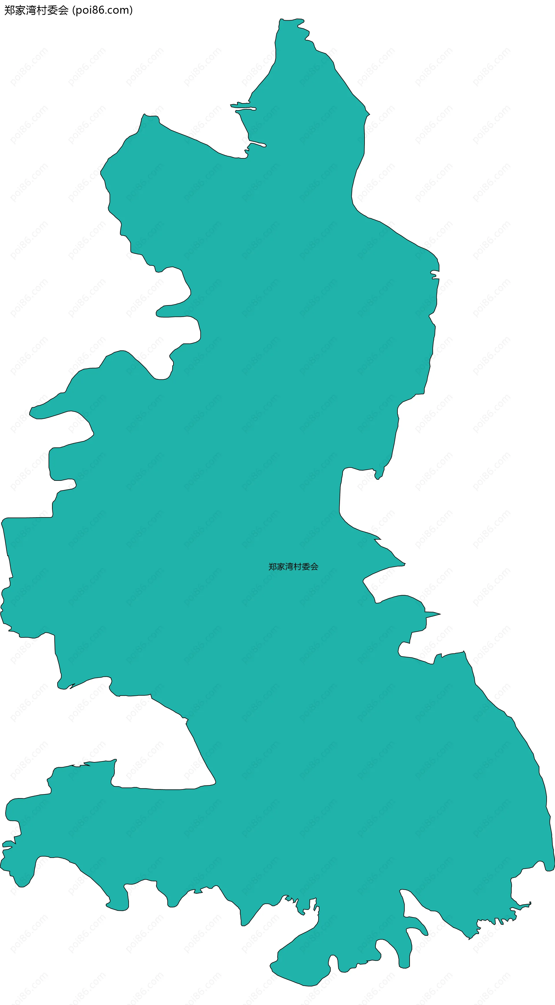 郑家湾村委会边界地图