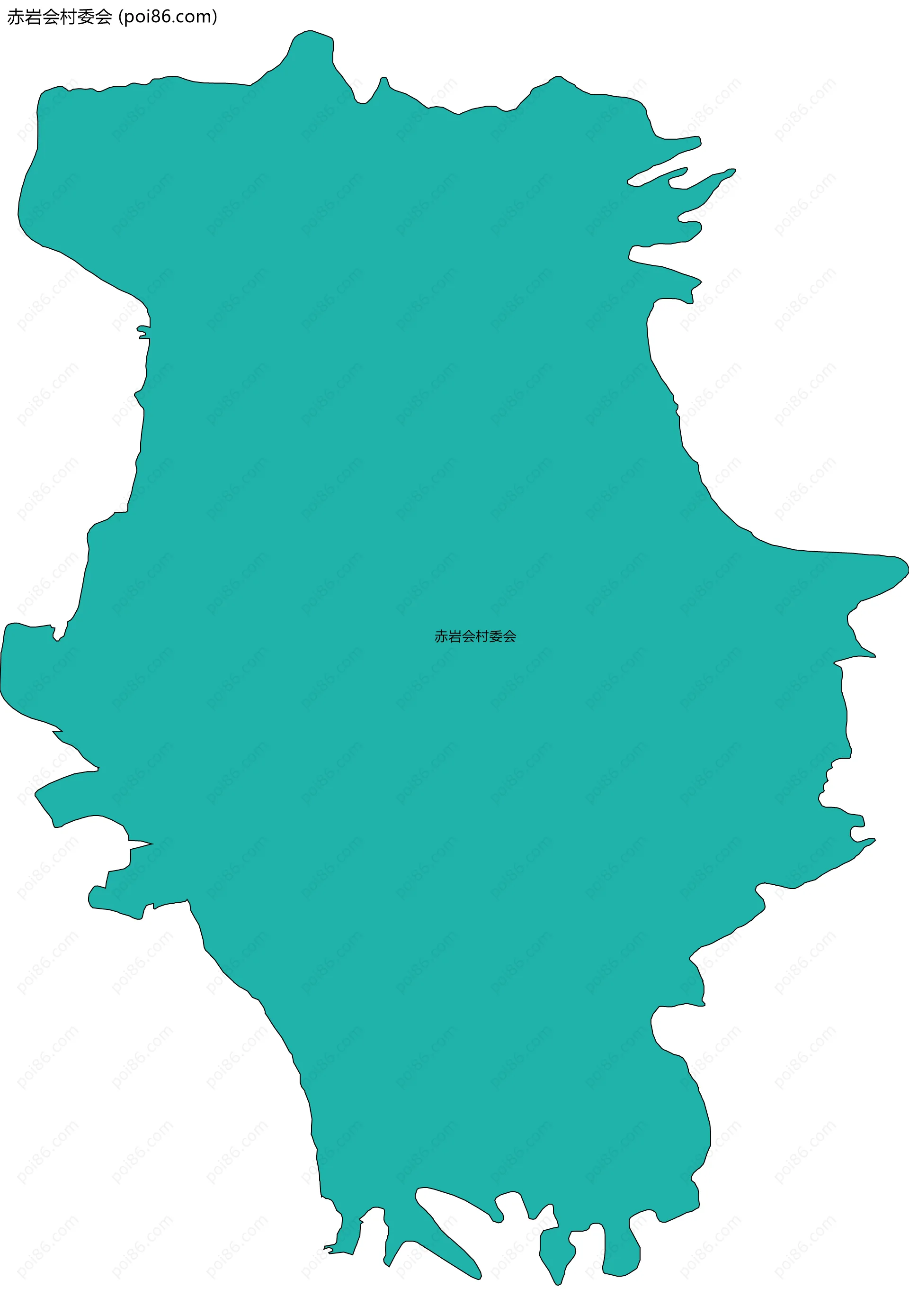 赤岩会村委会边界地图