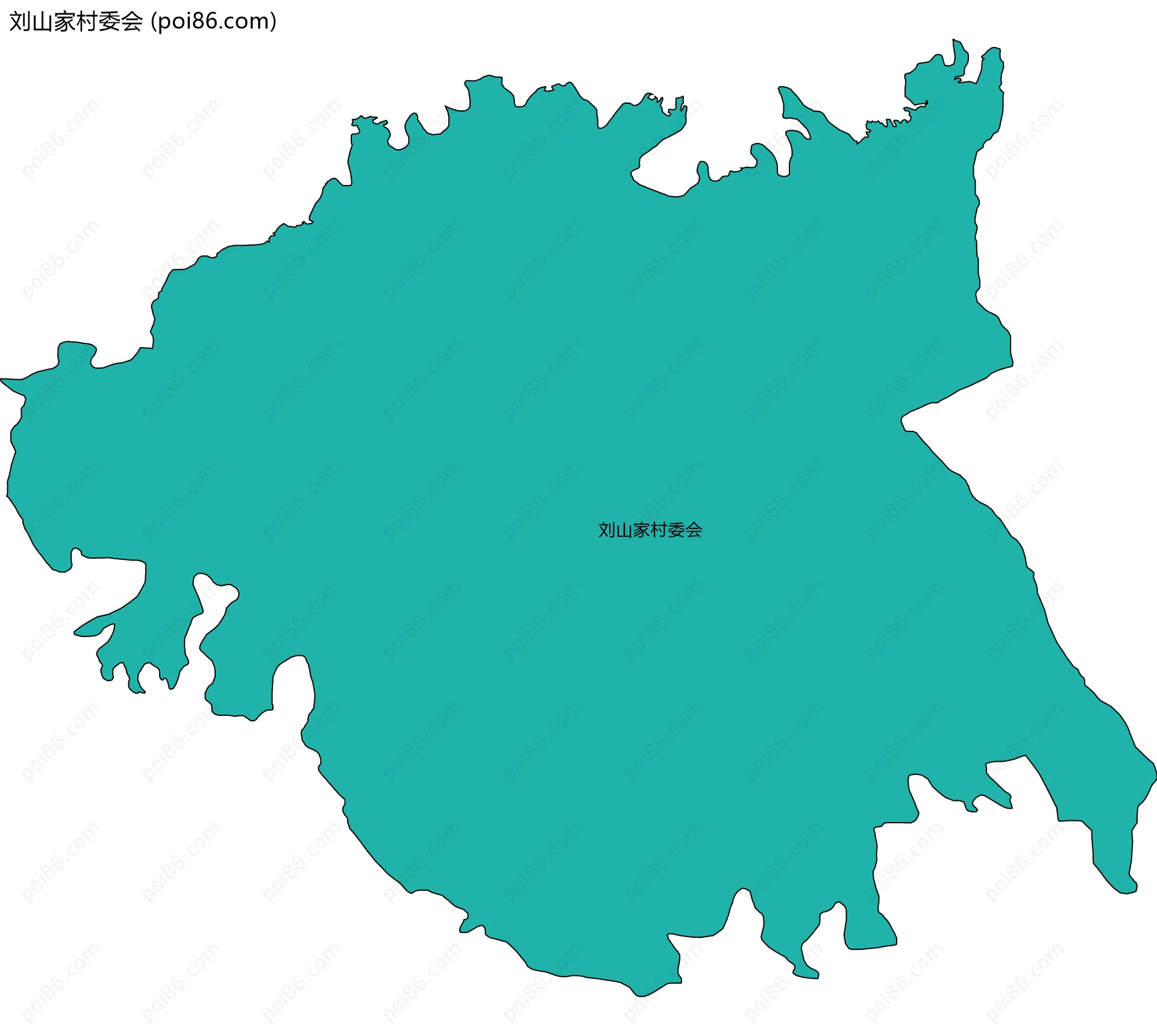 刘山家村委会边界地图