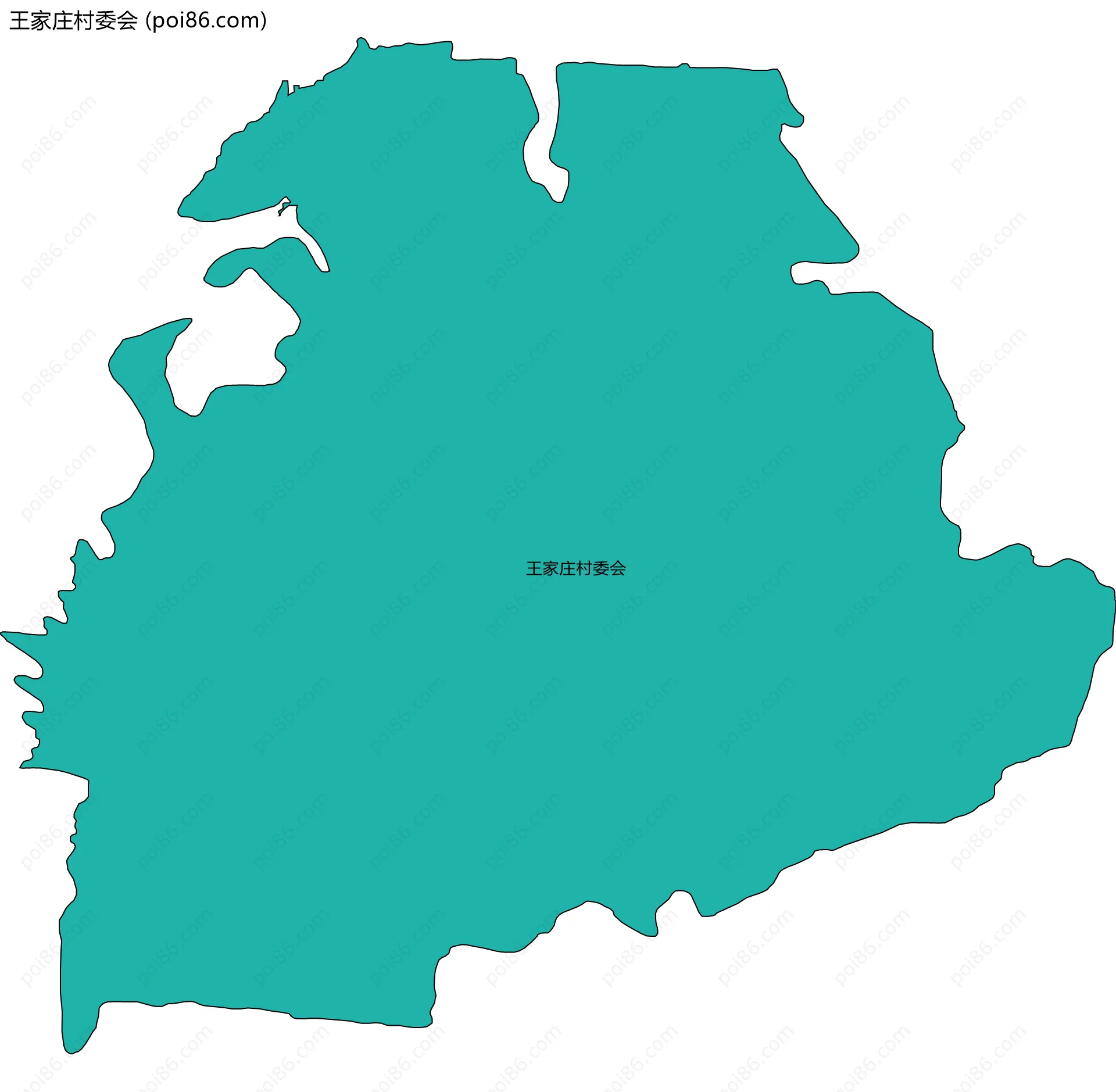 王家庄村委会边界地图