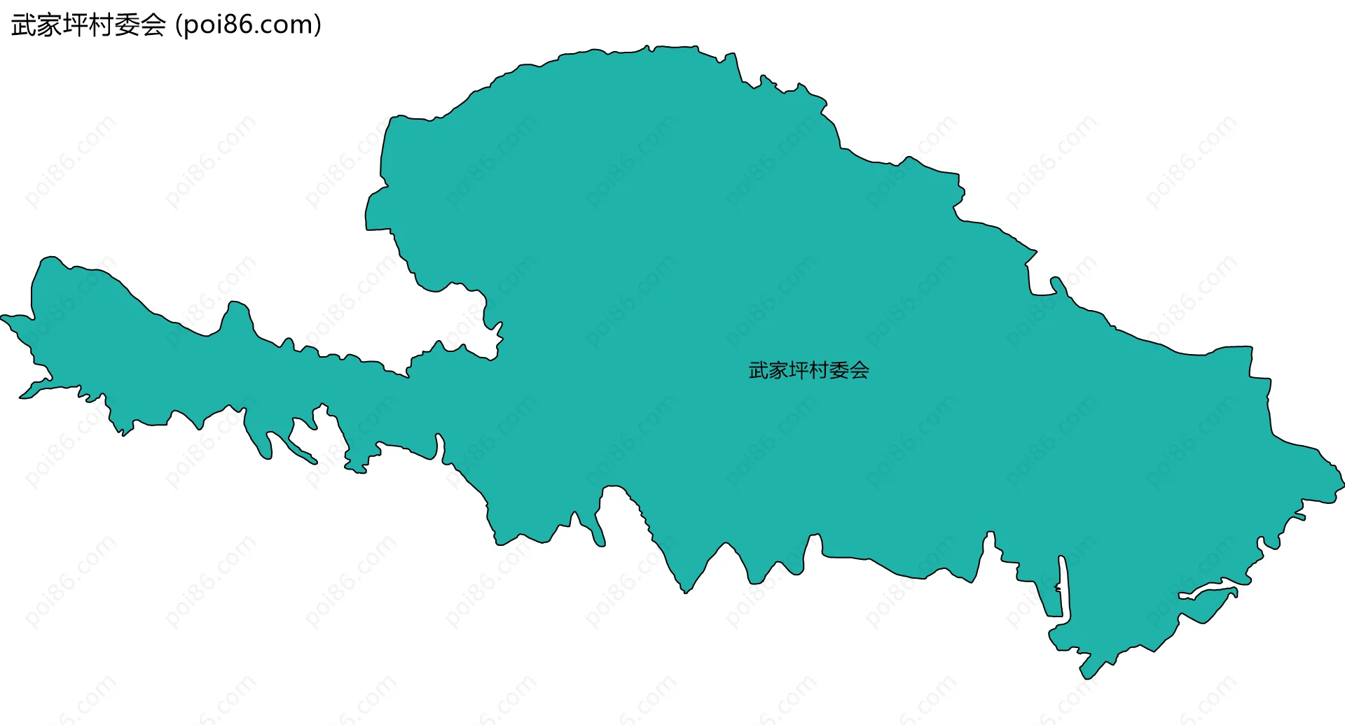 武家坪村委会边界地图