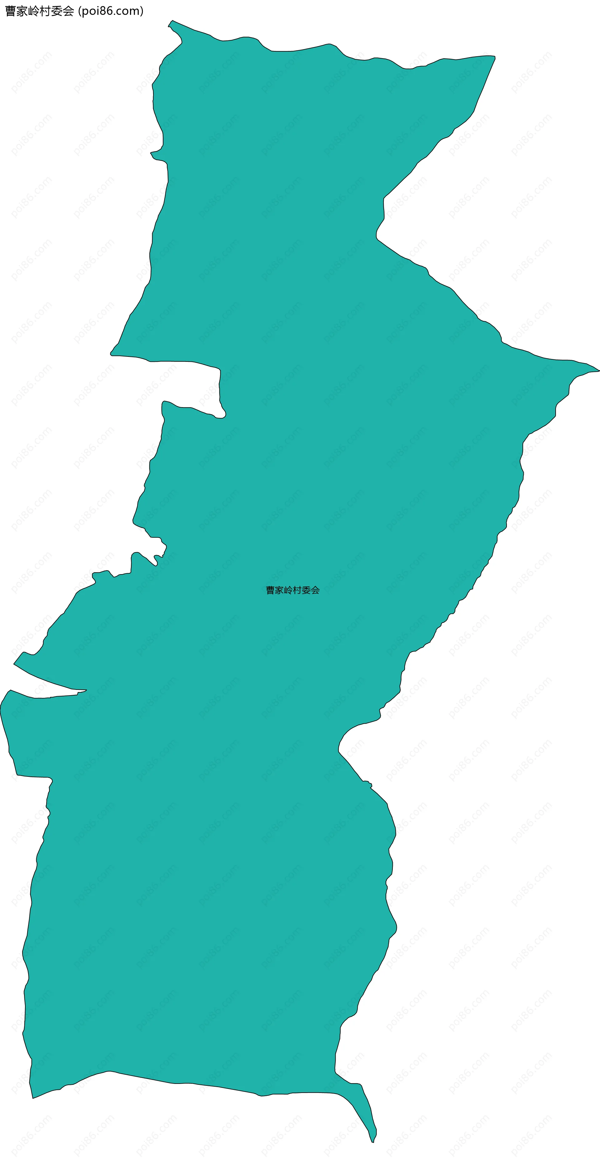 曹家岭村委会边界地图