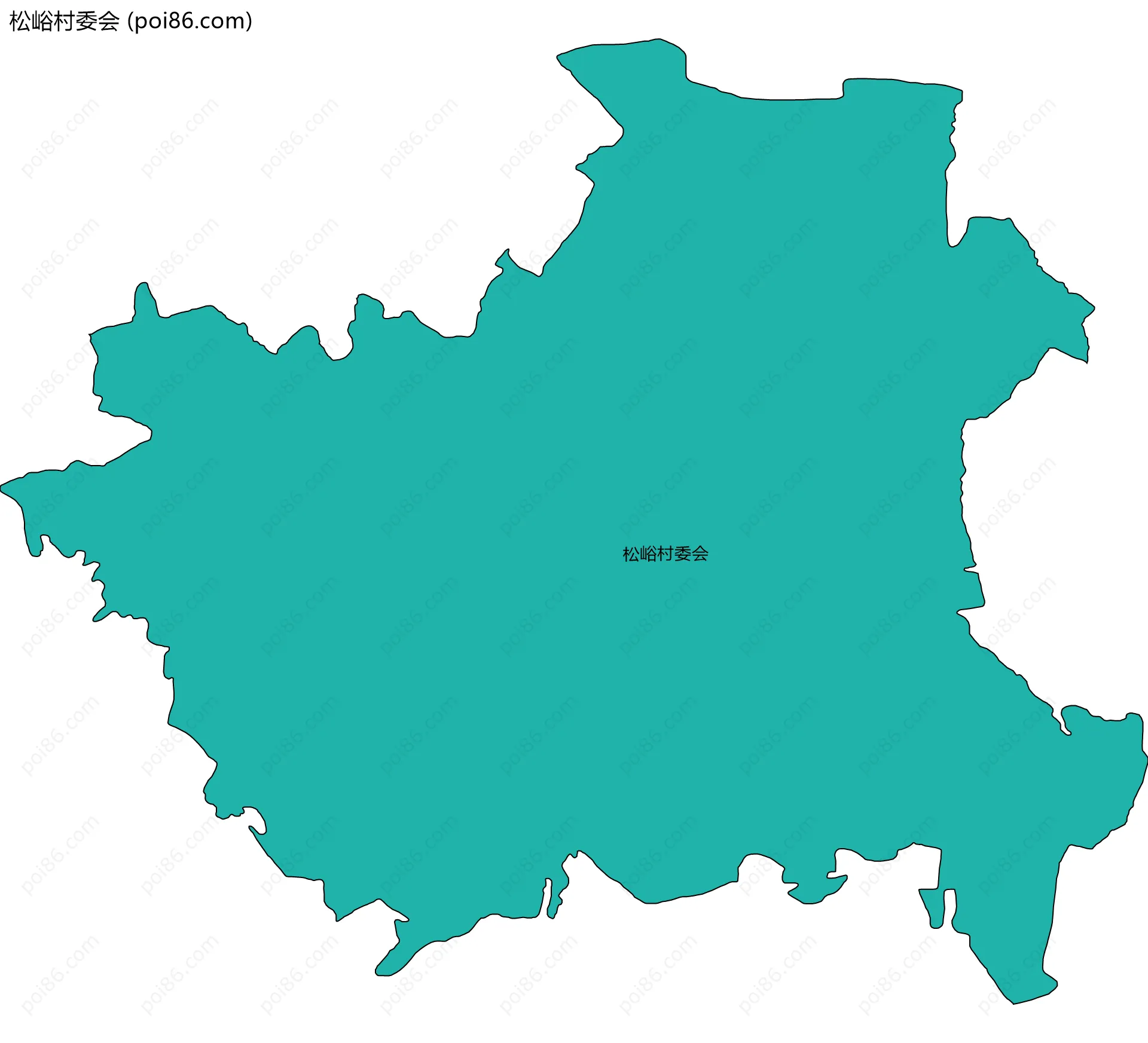松峪村委会边界地图