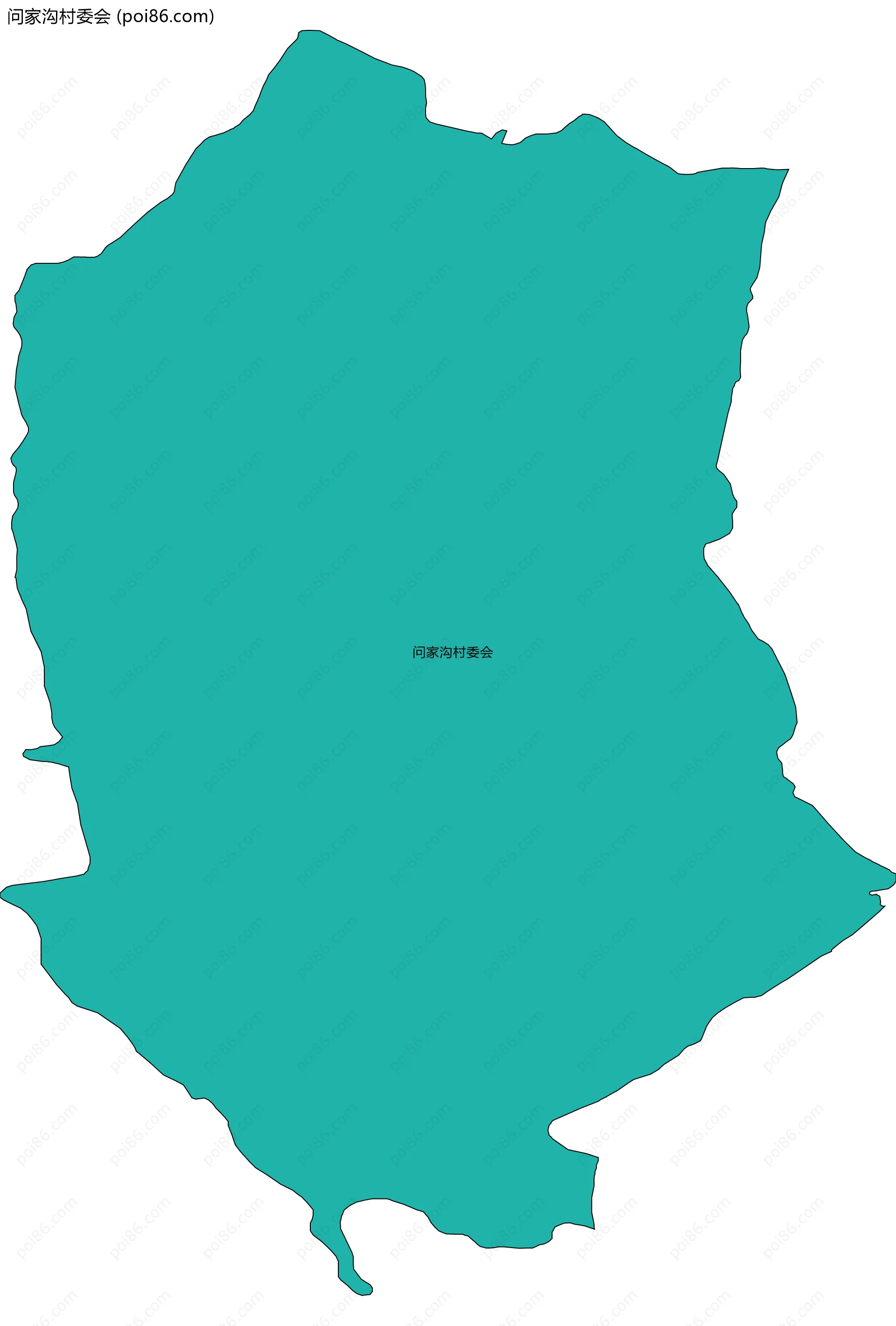 问家沟村委会边界地图