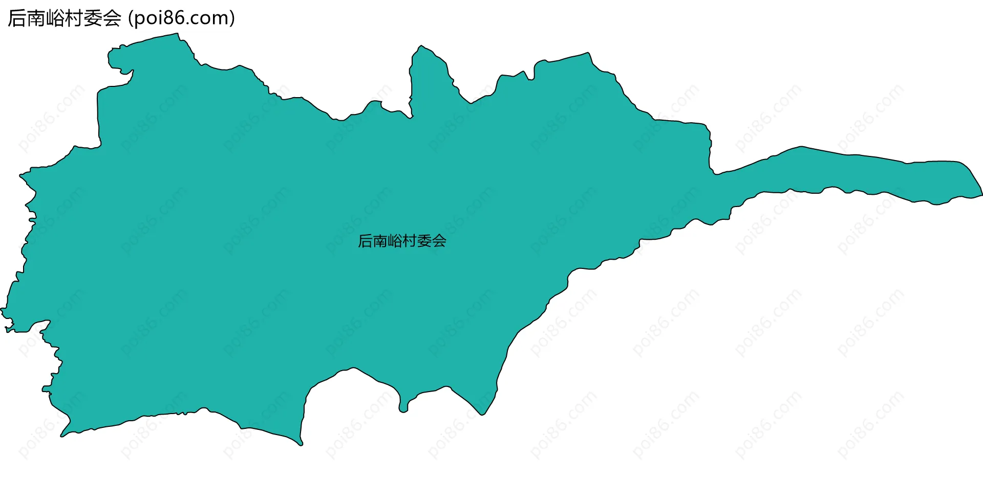 后南峪村委会边界地图