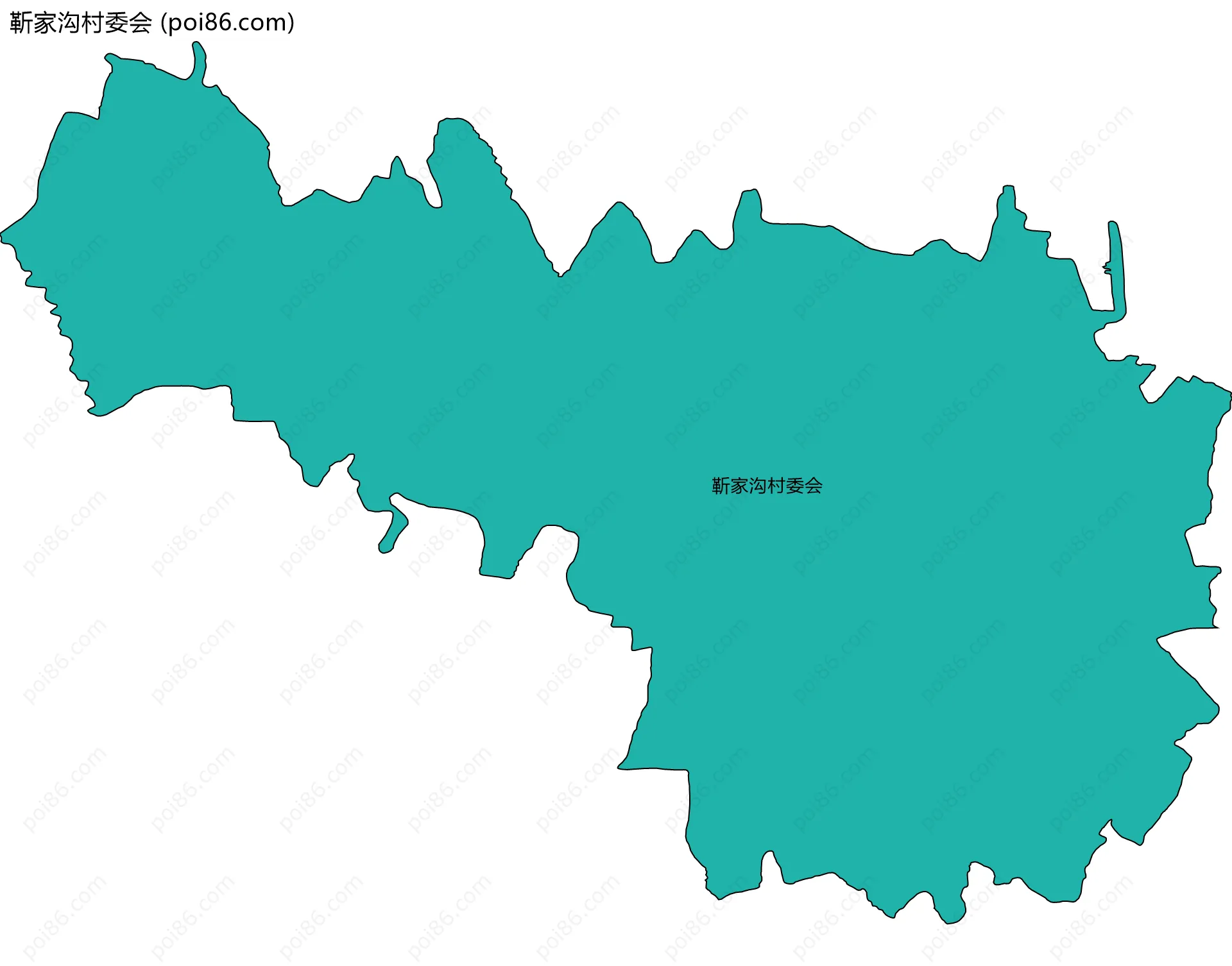 靳家沟村委会边界地图