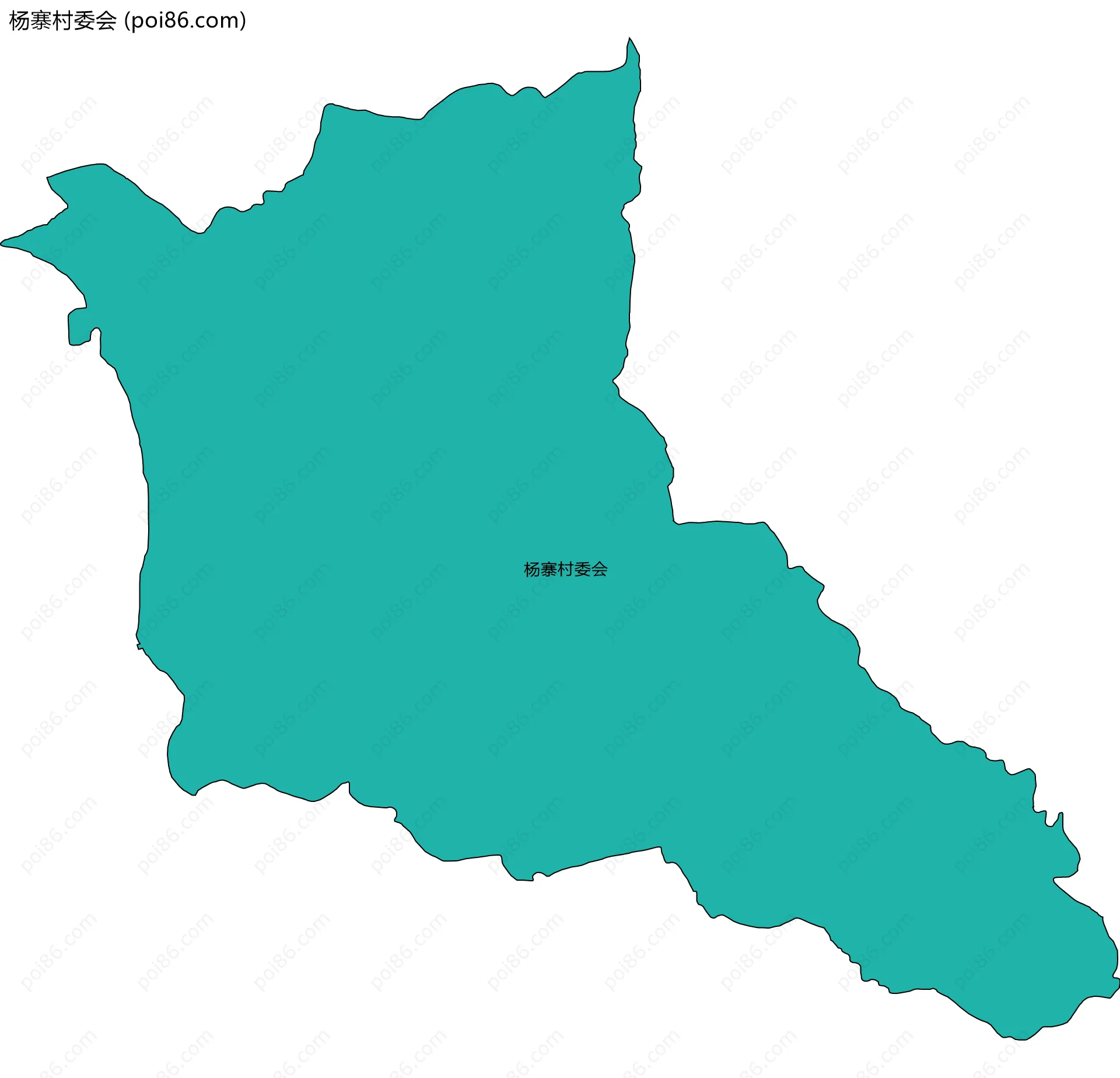 杨寨村委会边界地图