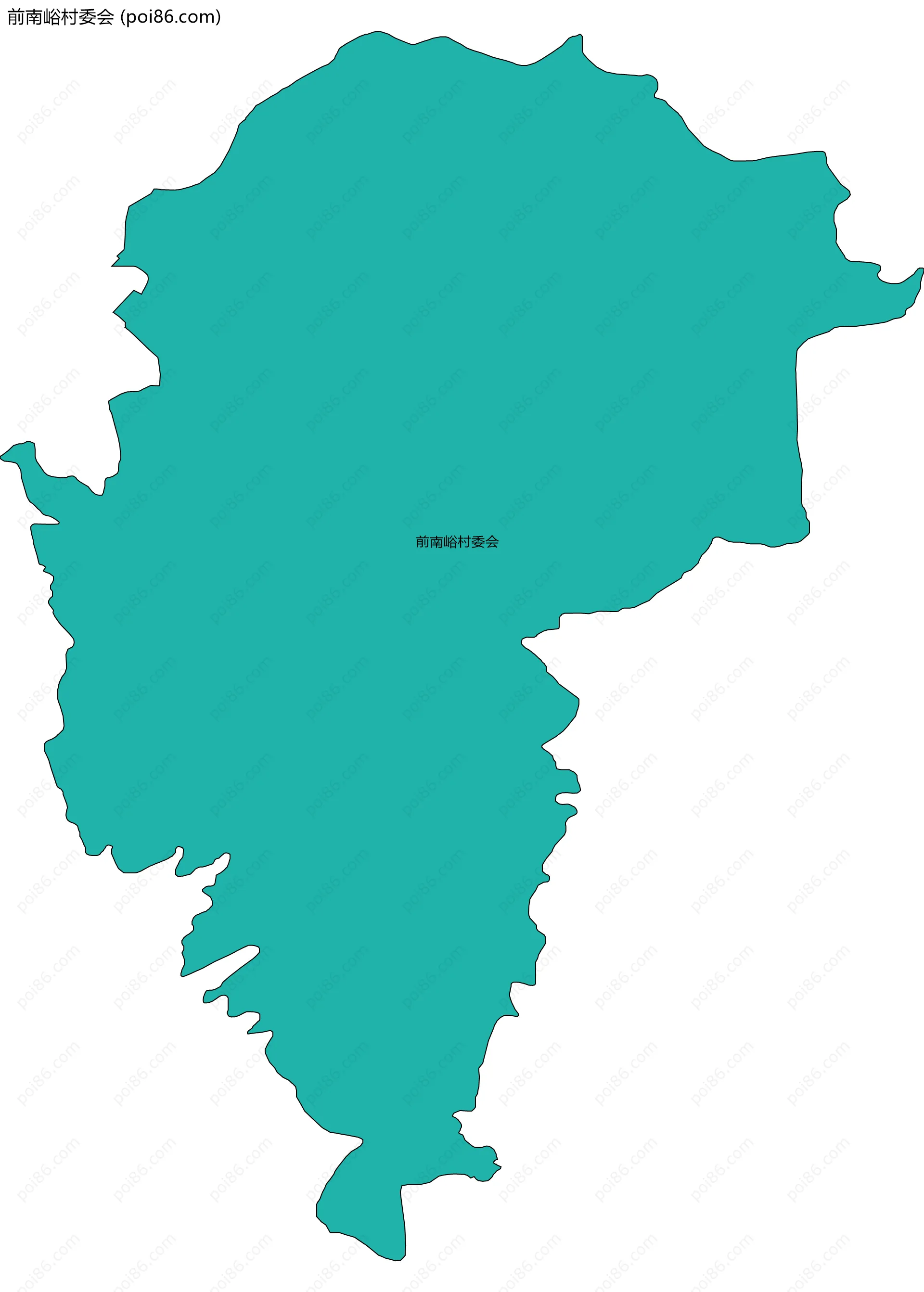 前南峪村委会边界地图