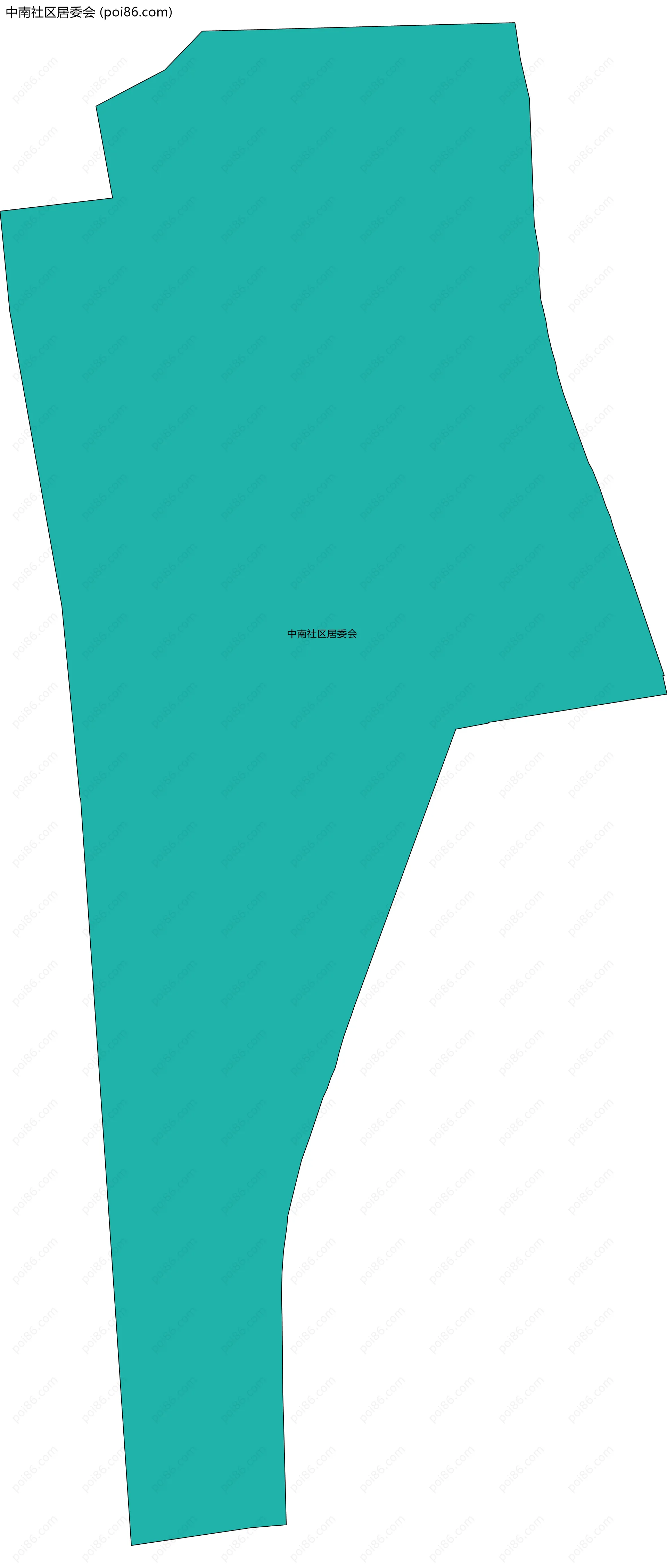 中南社区居委会边界地图