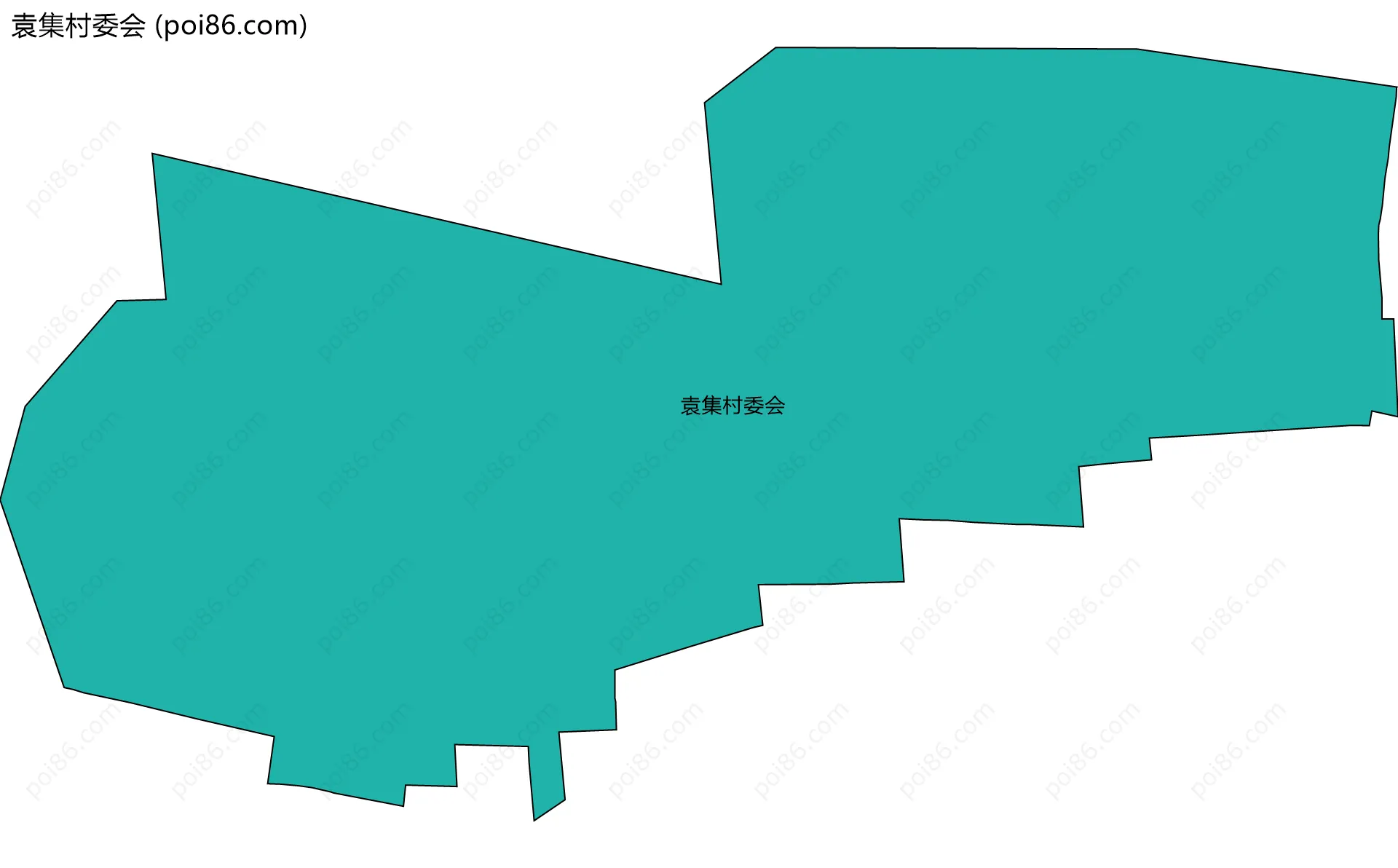 袁集村委会边界地图